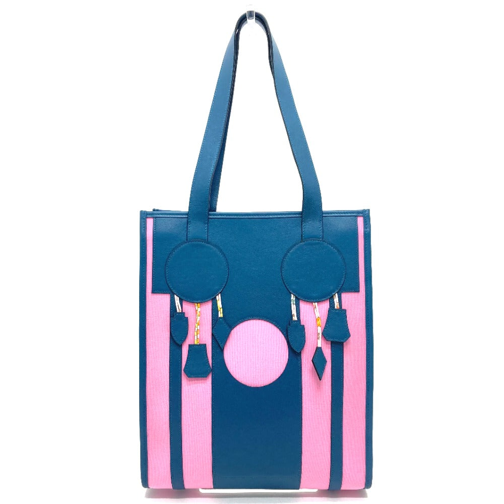 Hermes Tote Bag Petit Ash Dream Catcher Women Leather Canvas Pink