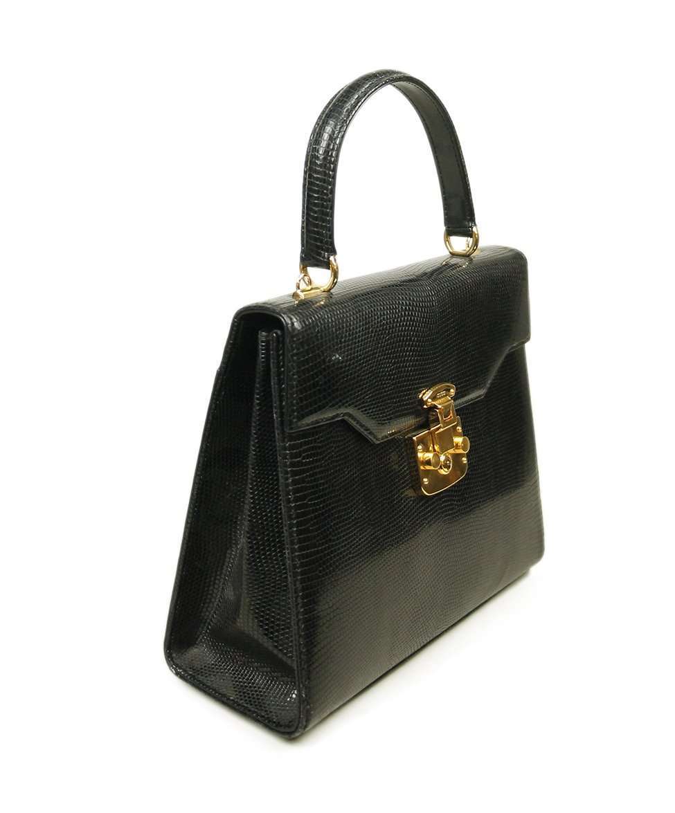 GUCCI BLACK LIZARD SATCHEL