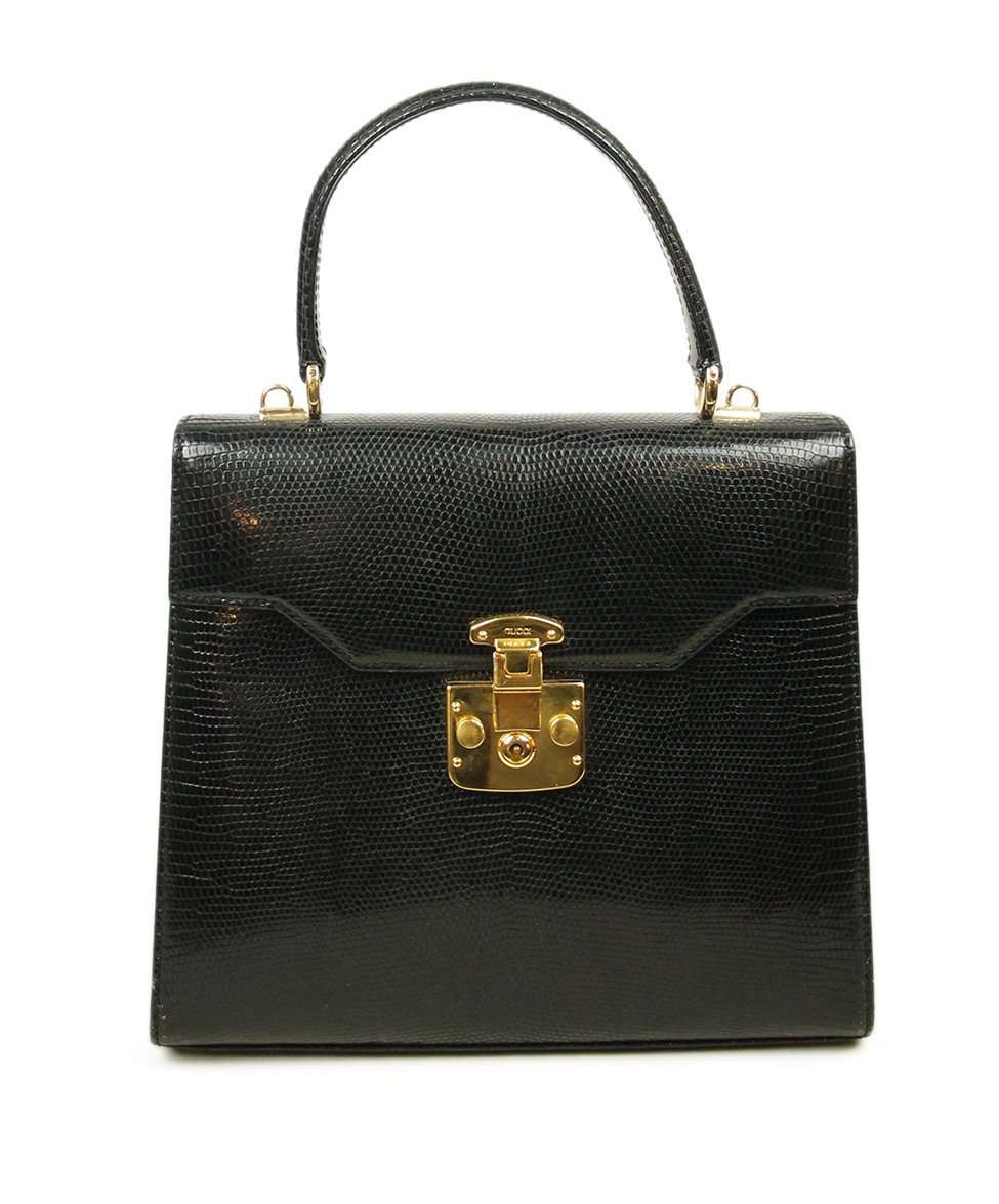 GUCCI BLACK LIZARD SATCHEL