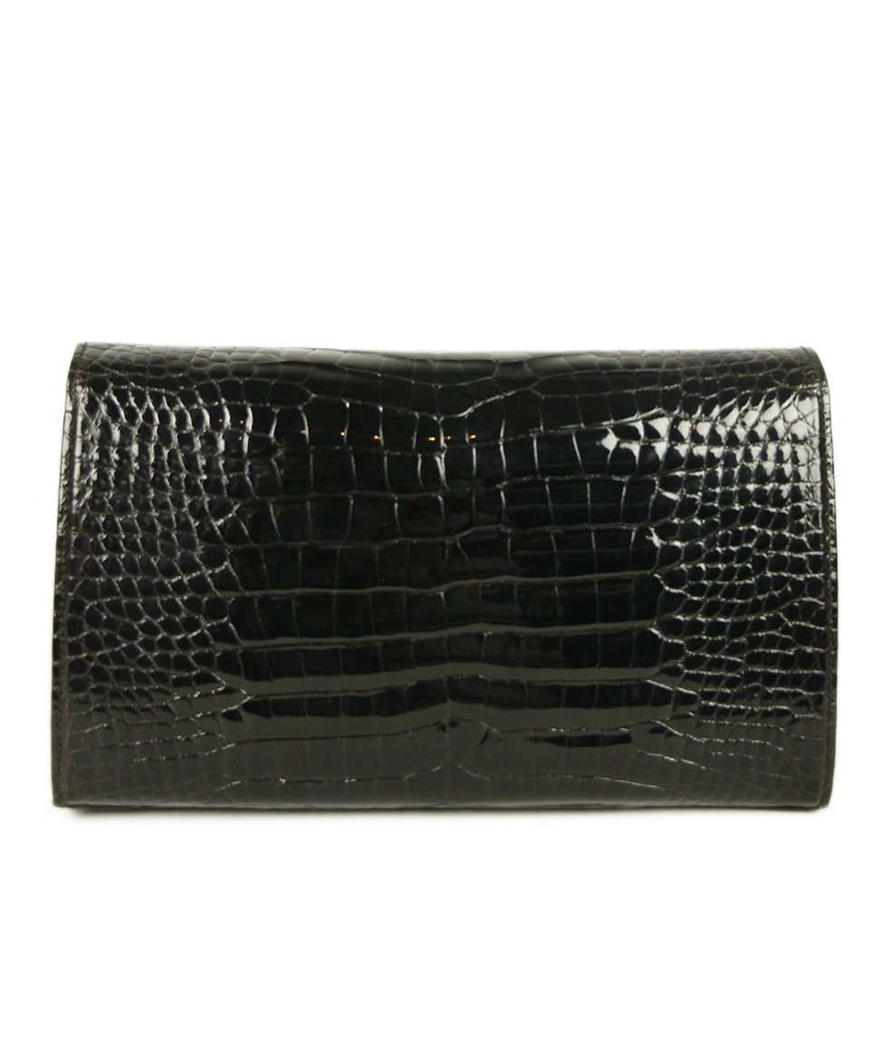 GUCCI BROWN ALLIGATOR HANDBAG