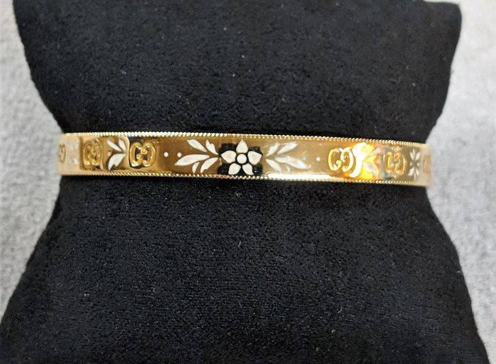 Gucci - Icon bracelet in yellow gold and enamel - new - reference: YBA434528001017