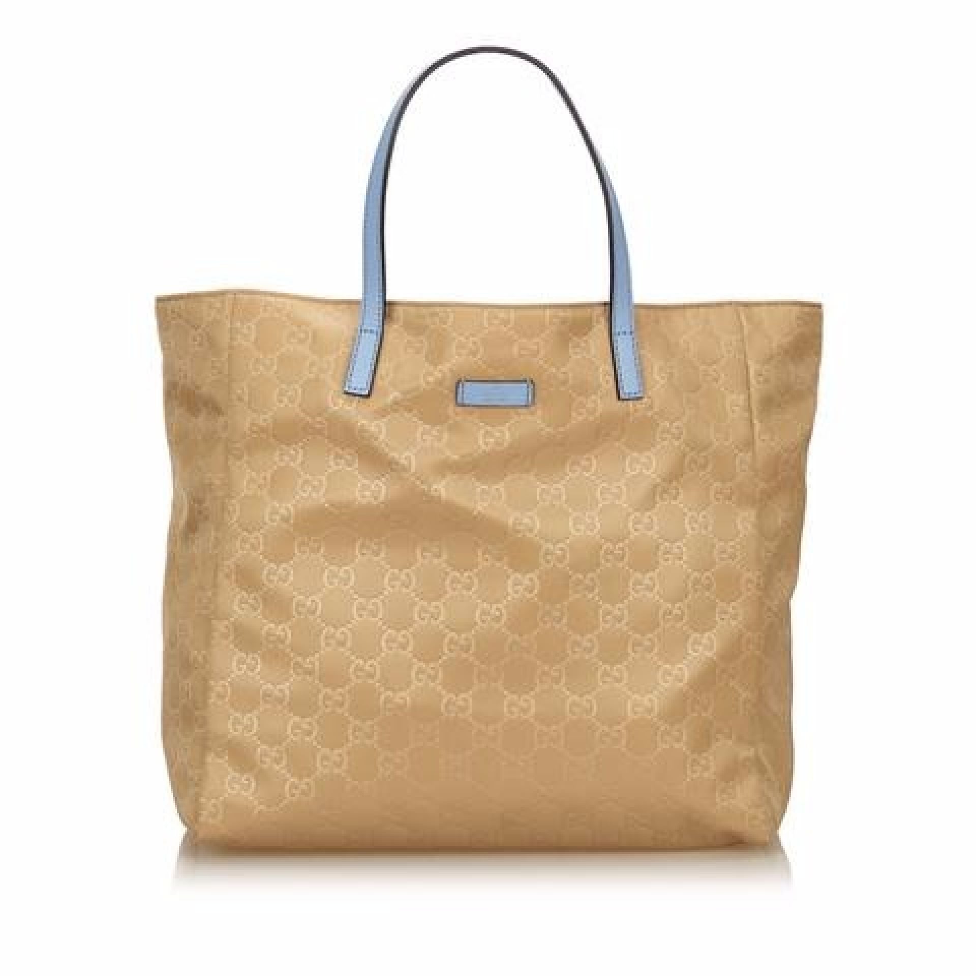Tan Gucci Nylon Tote Bag