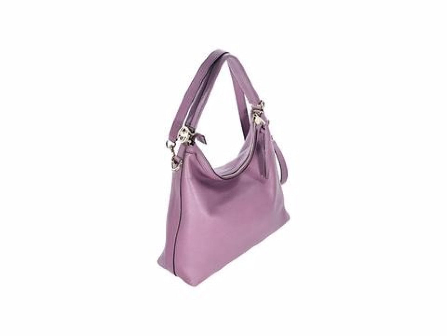 Purple Gucci Leather Miss GG Shoulder Bag