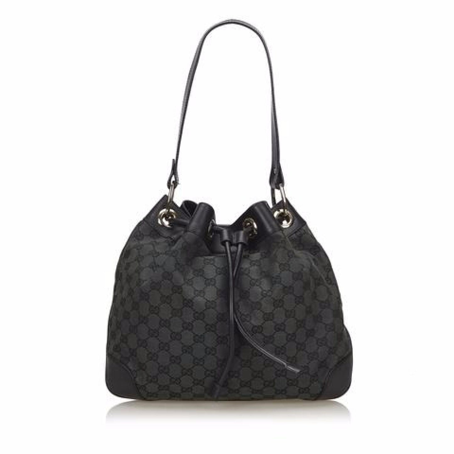 Green Gucci Jacquard Bucket Bag