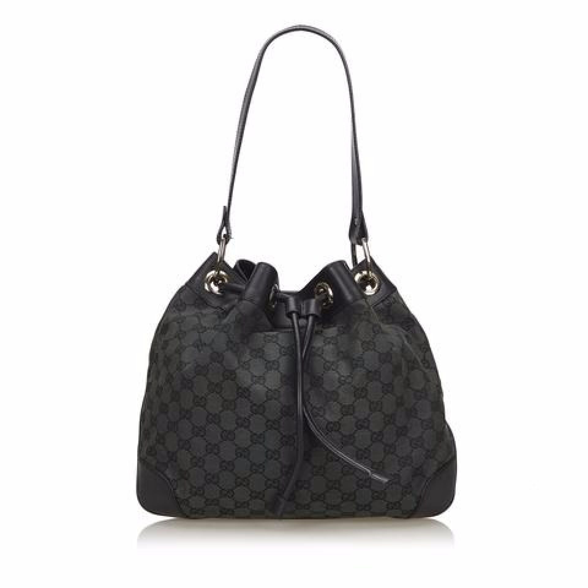 Green Gucci Jacquard Bucket Bag