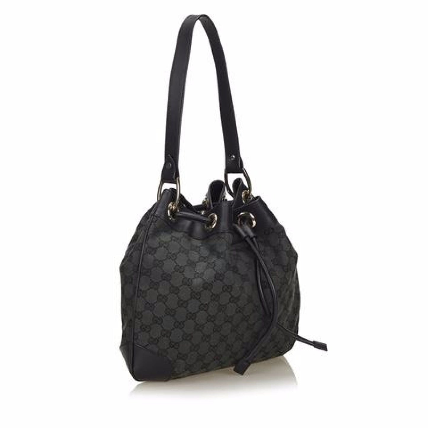 Green Gucci Jacquard Bucket Bag