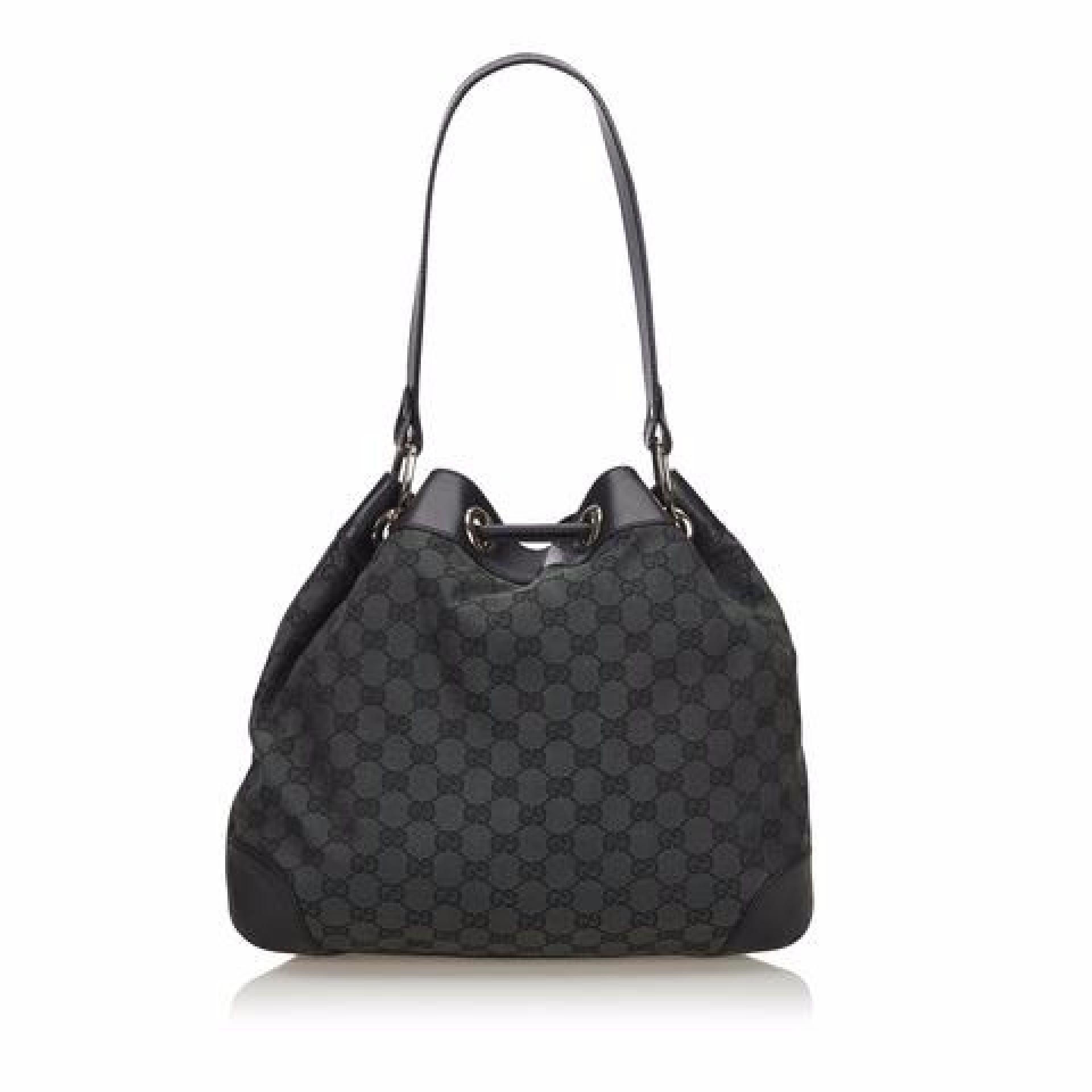 Green Gucci Jacquard Bucket Bag