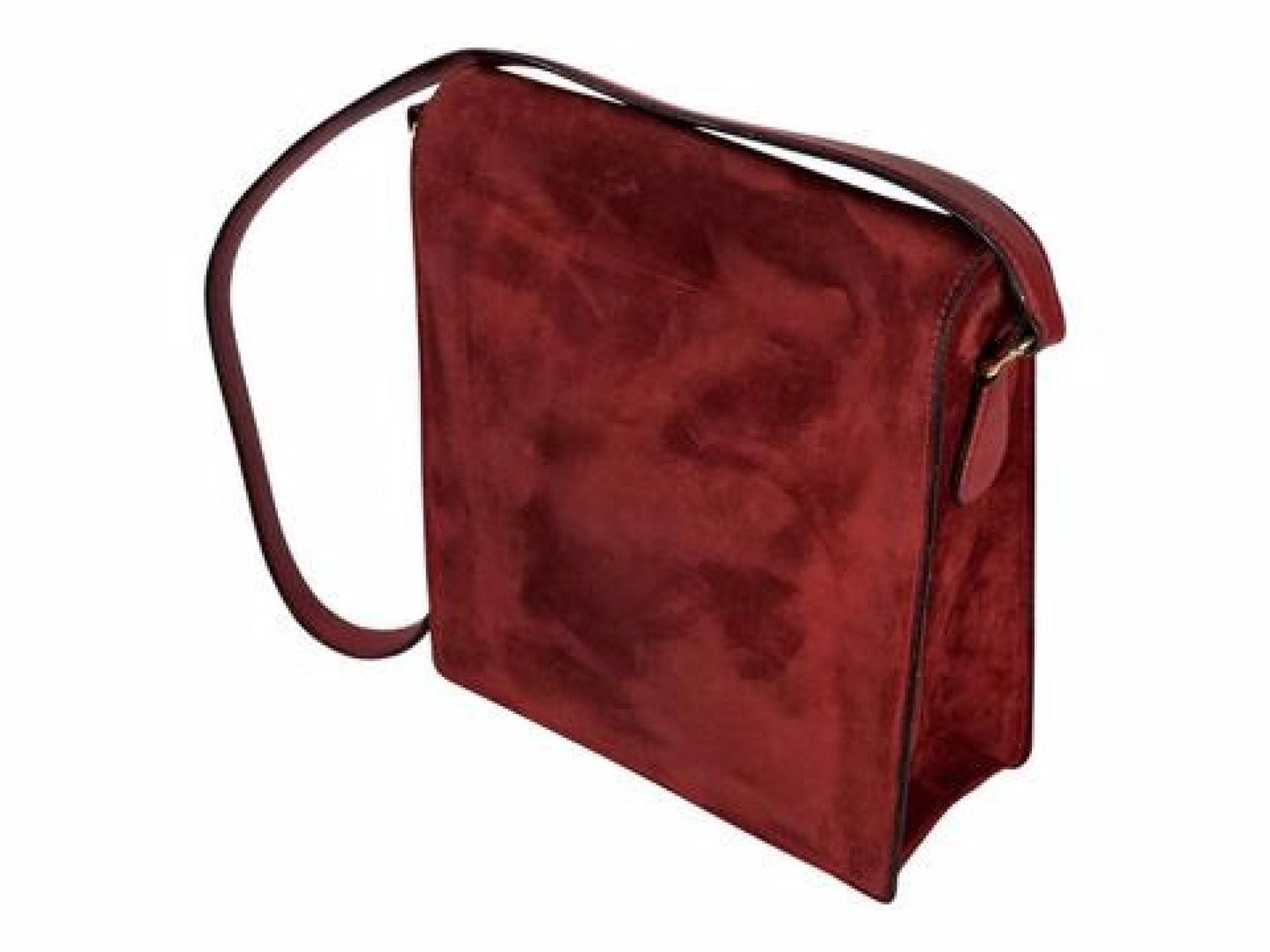 Red Gucci Suede Shoulder Bag