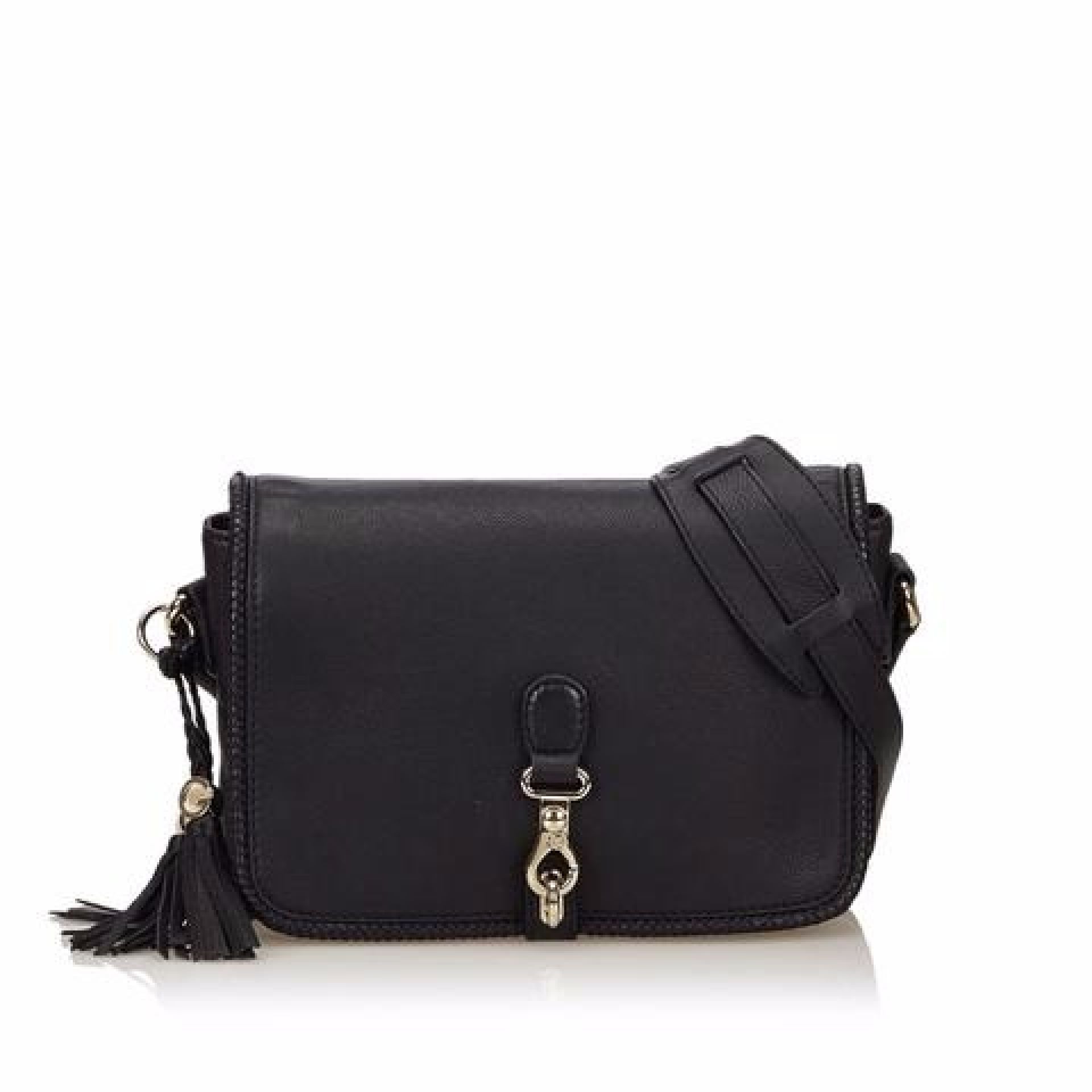Black Gucci Leather Marrakech Messenger Bag