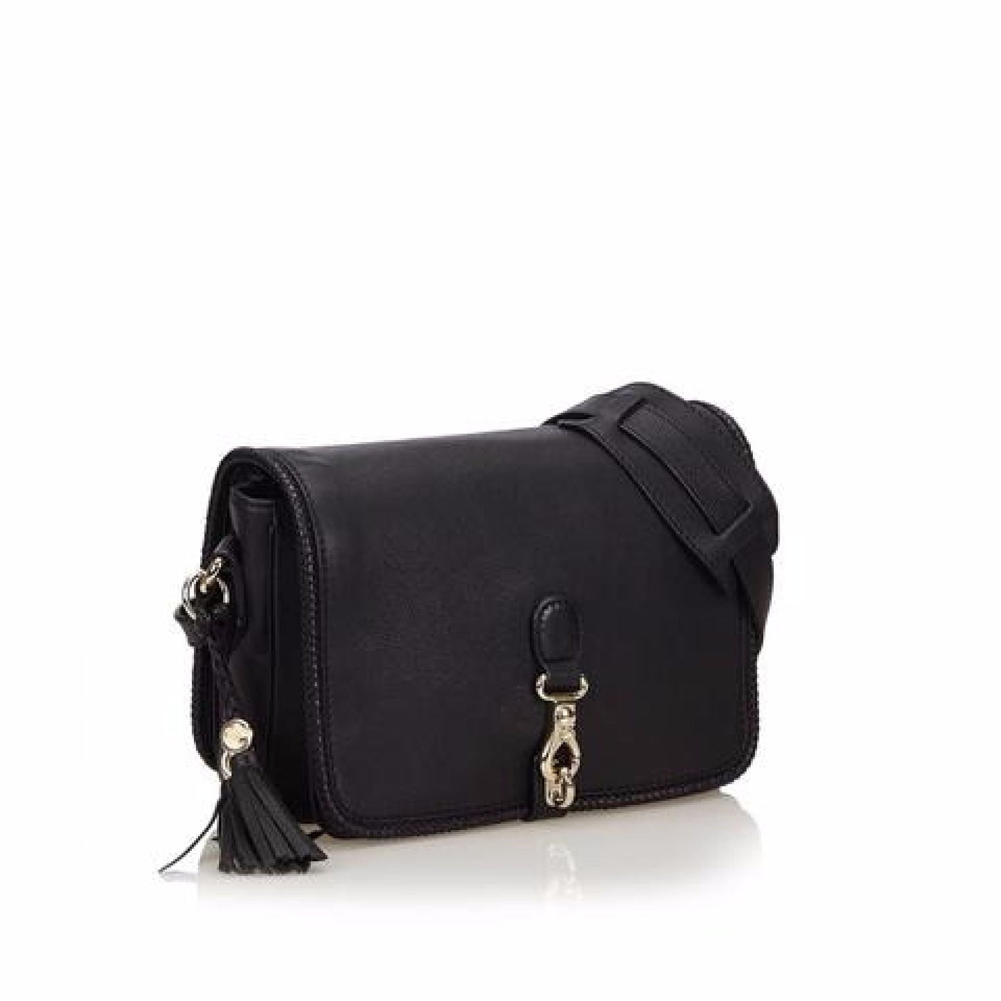 Black Gucci Leather Marrakech Messenger Bag