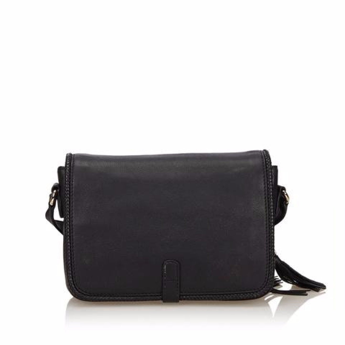 Black Gucci Leather Marrakech Messenger Bag