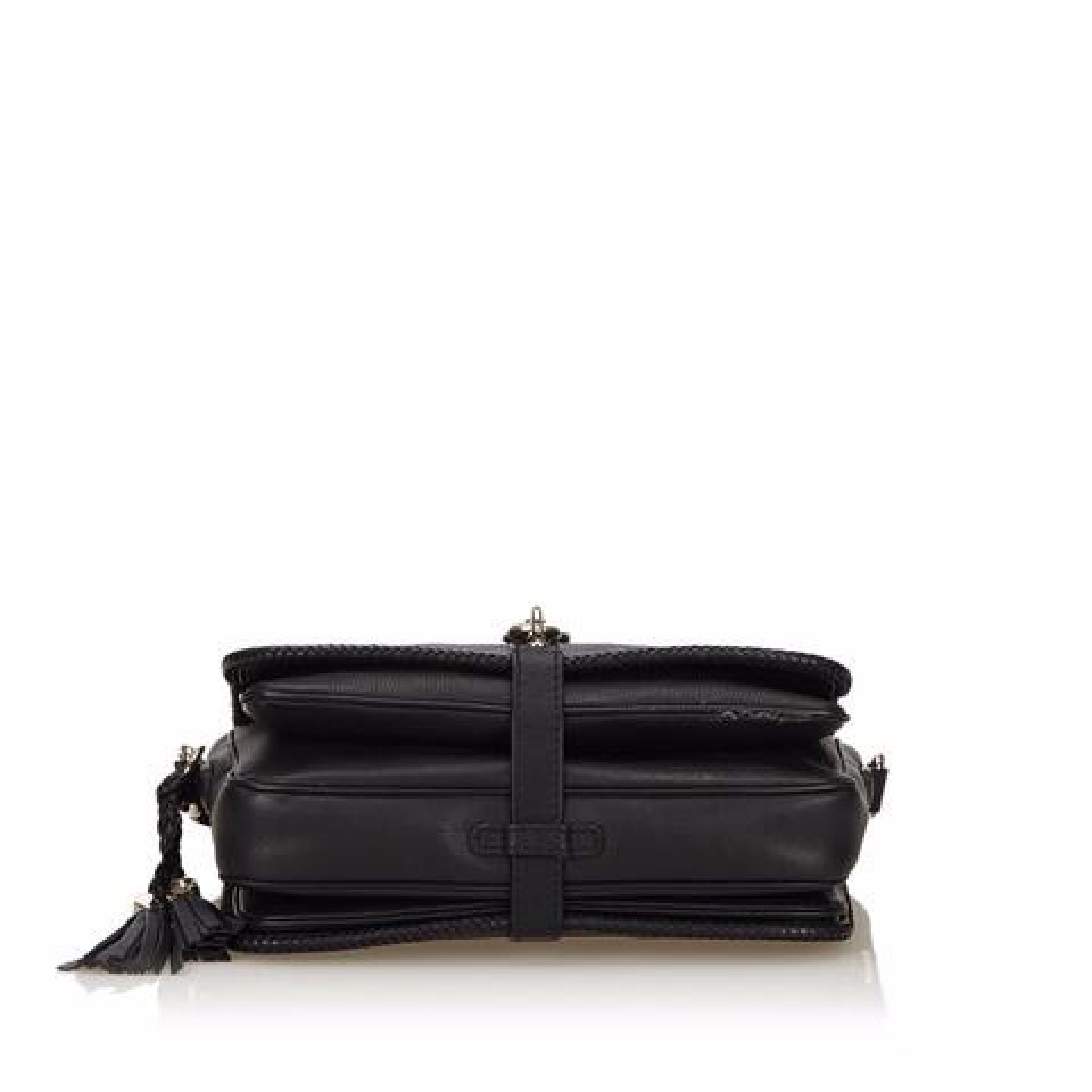 Black Gucci Leather Marrakech Messenger Bag