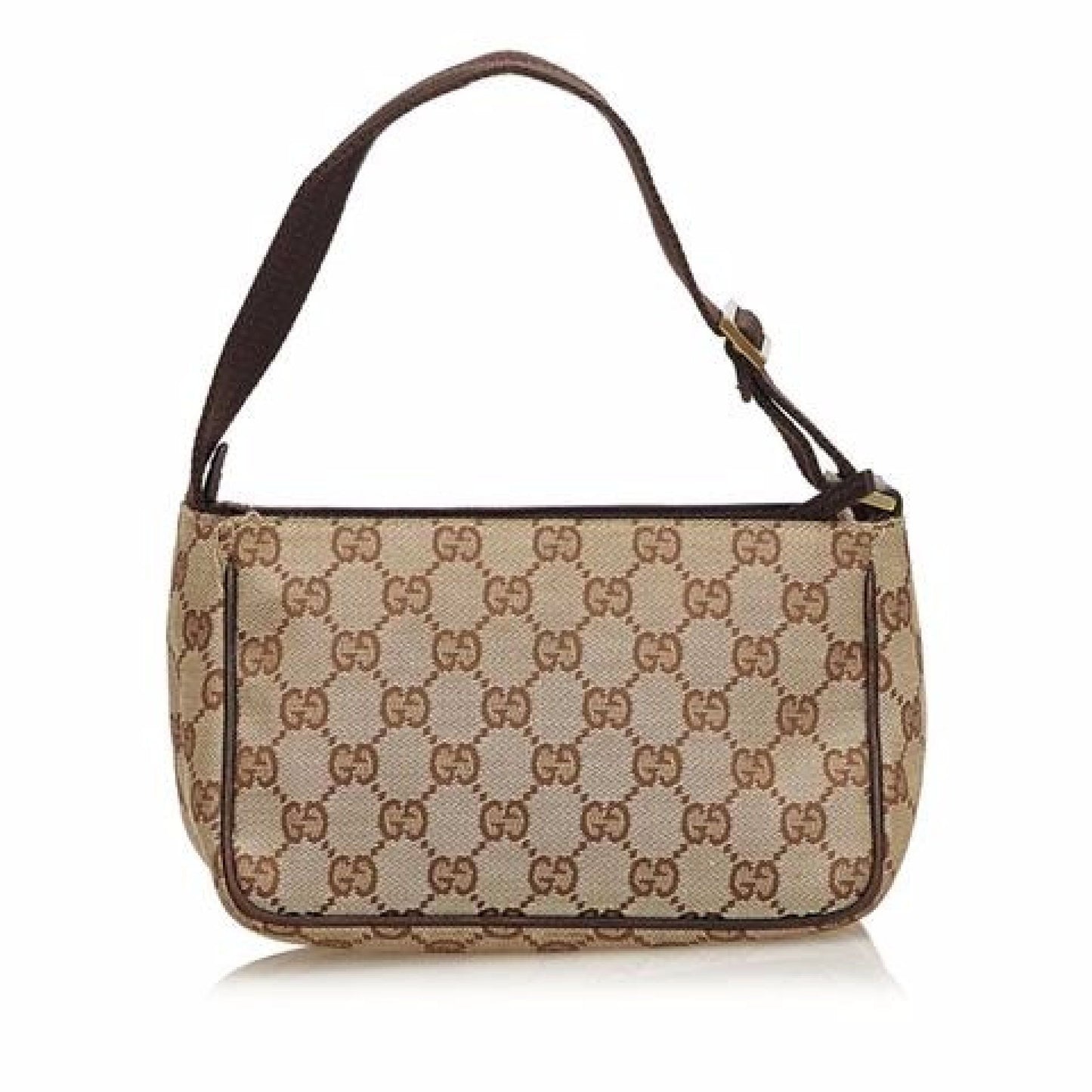 Tan Gucci Canvas Guccissima Baguette Bag