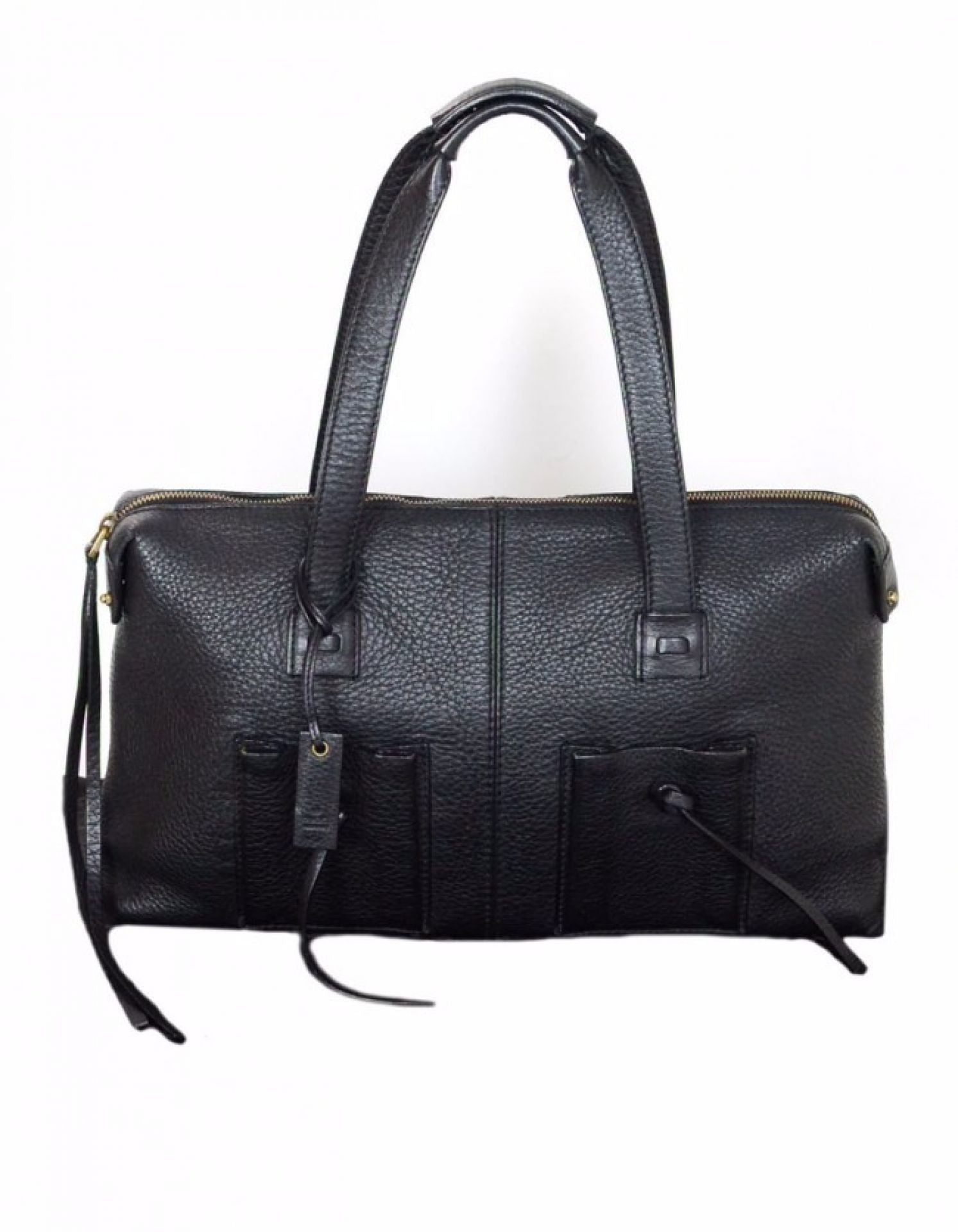 Gucci Black Pebbled Leather Tote