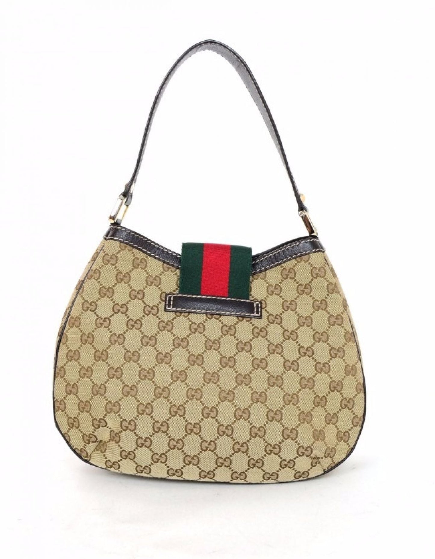 Gucci Monogram GG Canvas Lasies New Web Small Hobo Bag