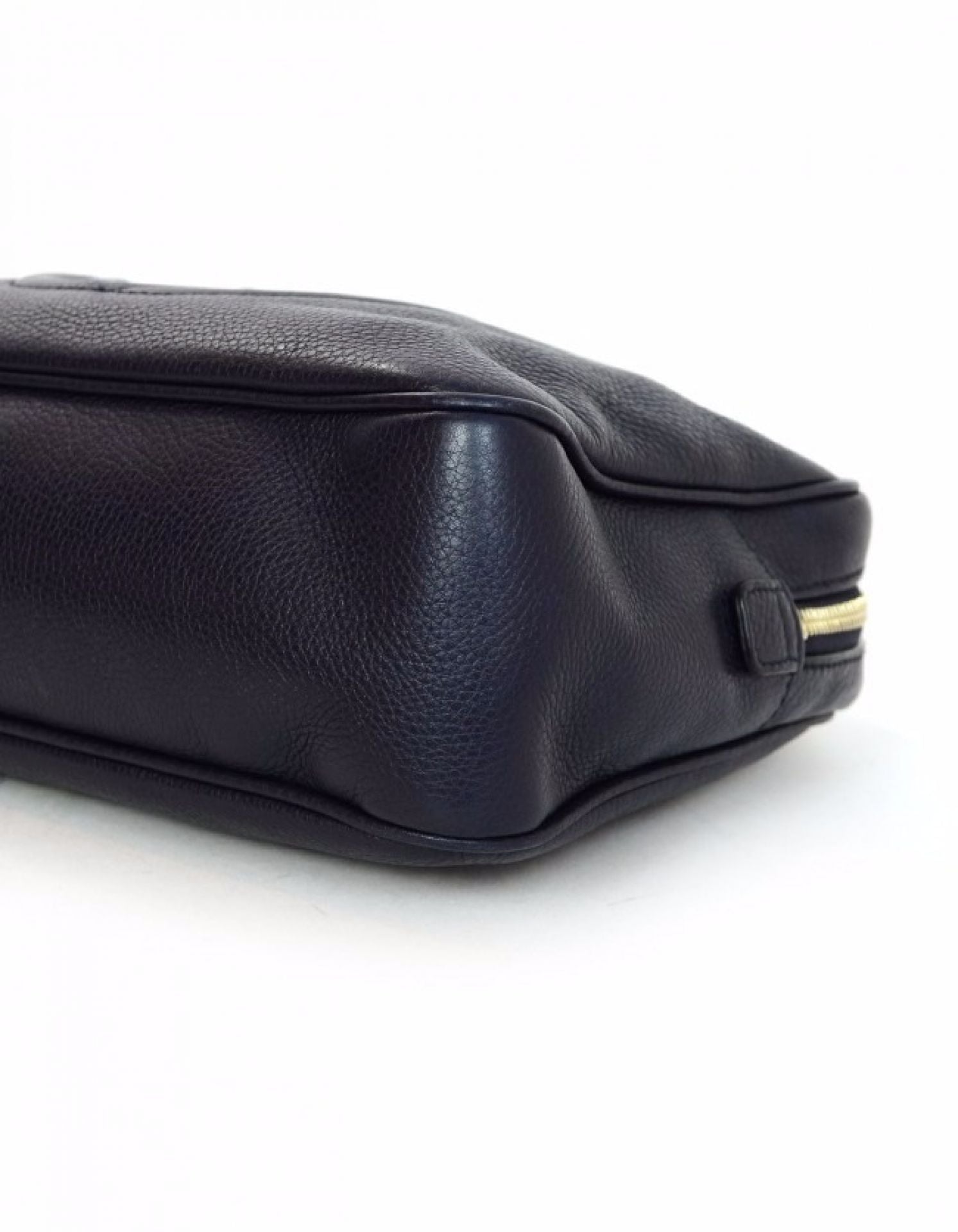 Gucci Navy Leather Soho Chain Zip Top Shoulder Bag