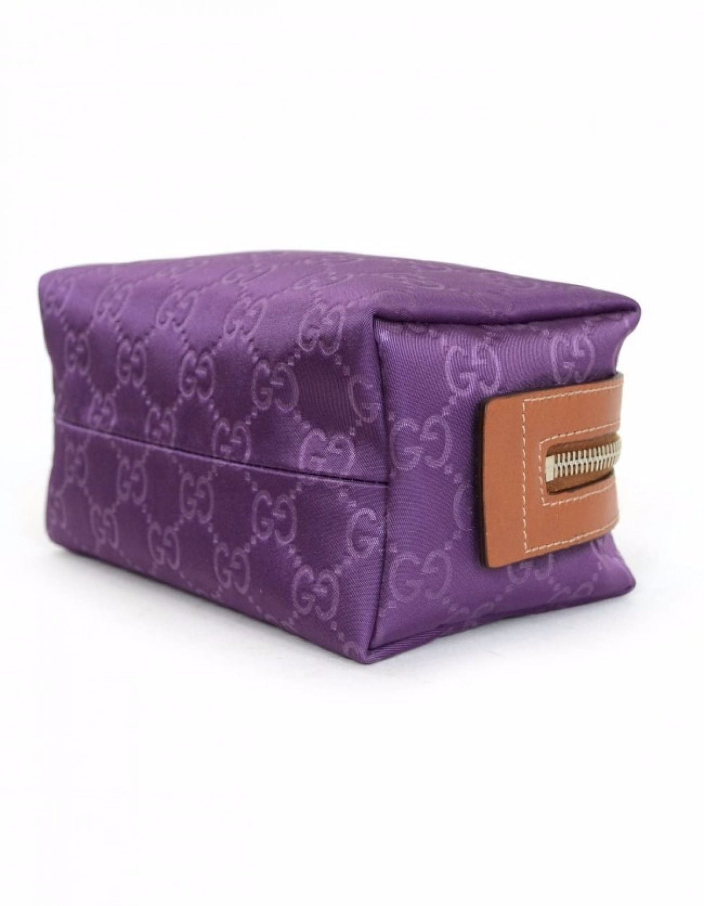 Gucci Purple Canvas Monogram Cosmetic Case