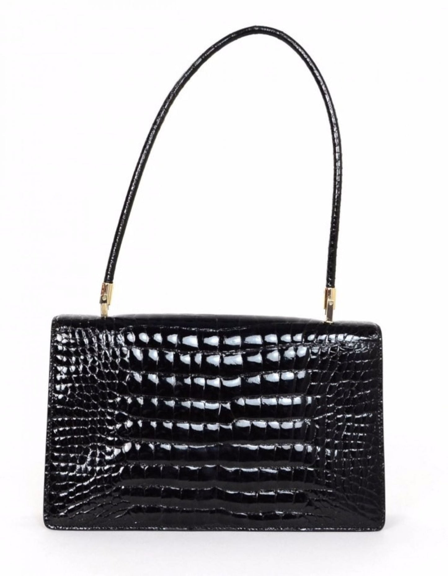 Gucci Black Crocodile Flap Bag