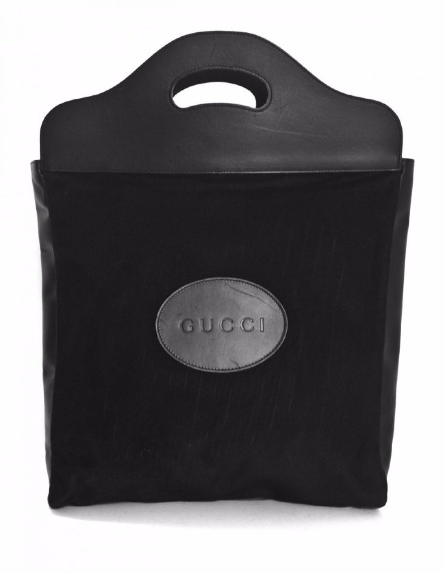 Gucci Black Felt & Leather Tote