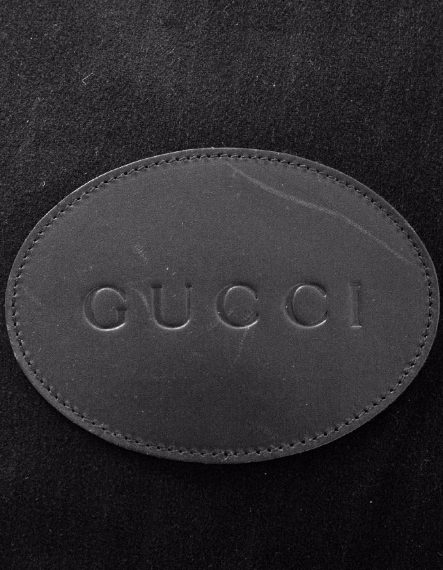 Gucci Black Felt & Leather Tote