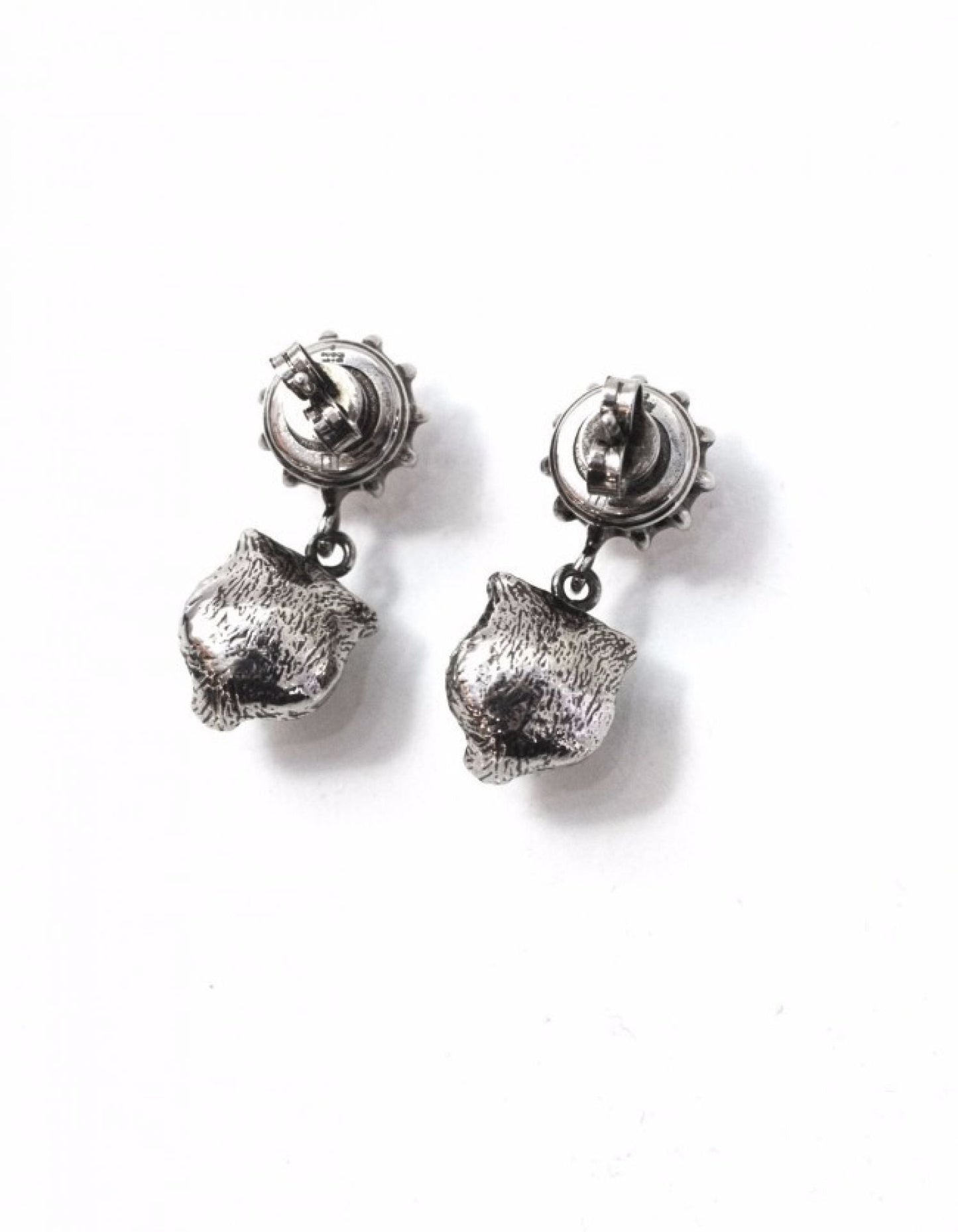 Gucci Pink Crystal Stud Earrings with Feline Head