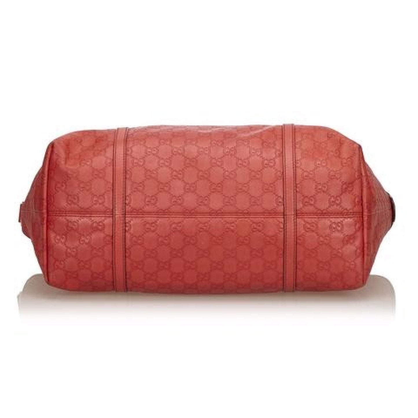 Orange Gucci Leather Guccissima Tote Bag