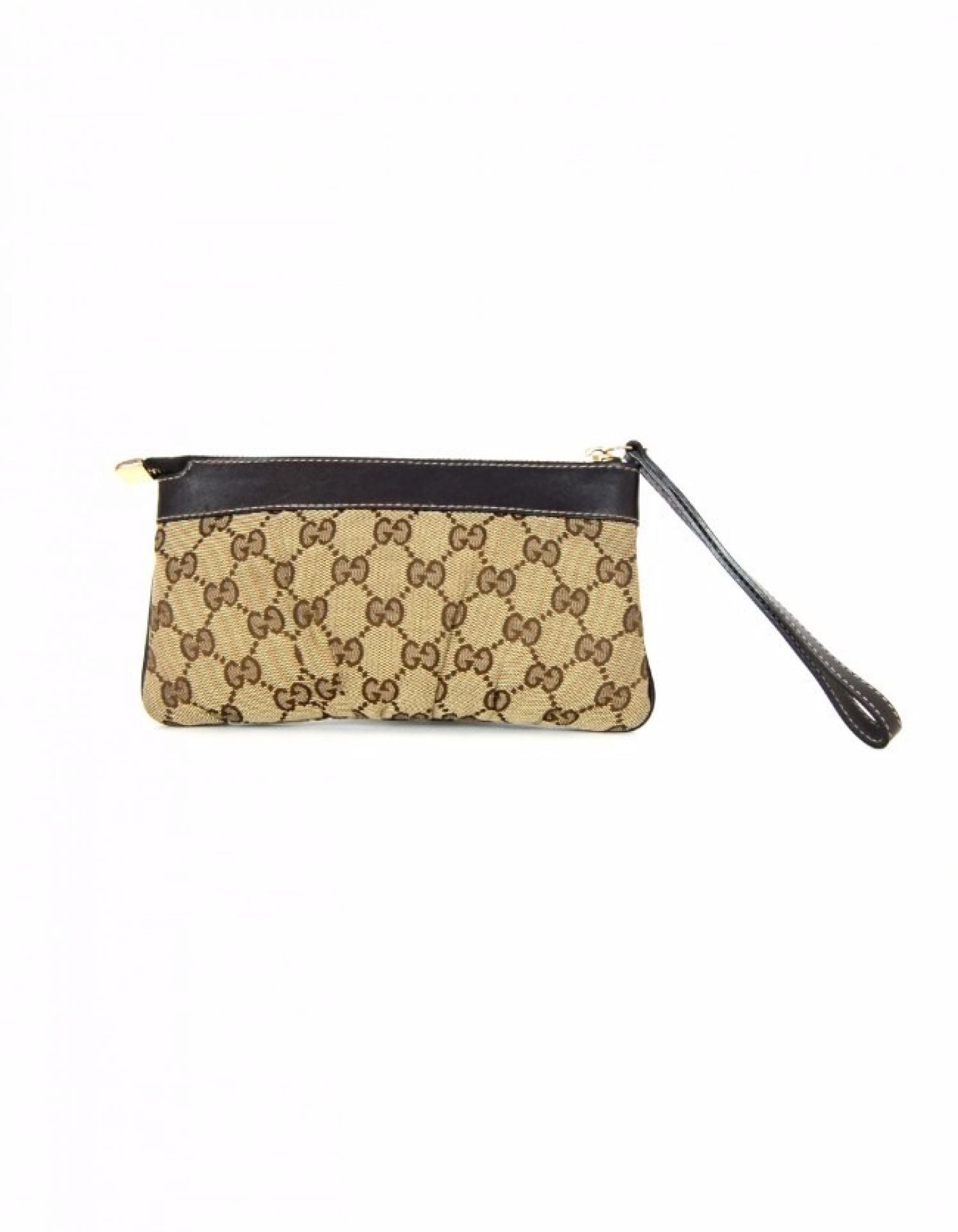Gucci Monogram GG Canvas D Ring Wristlet