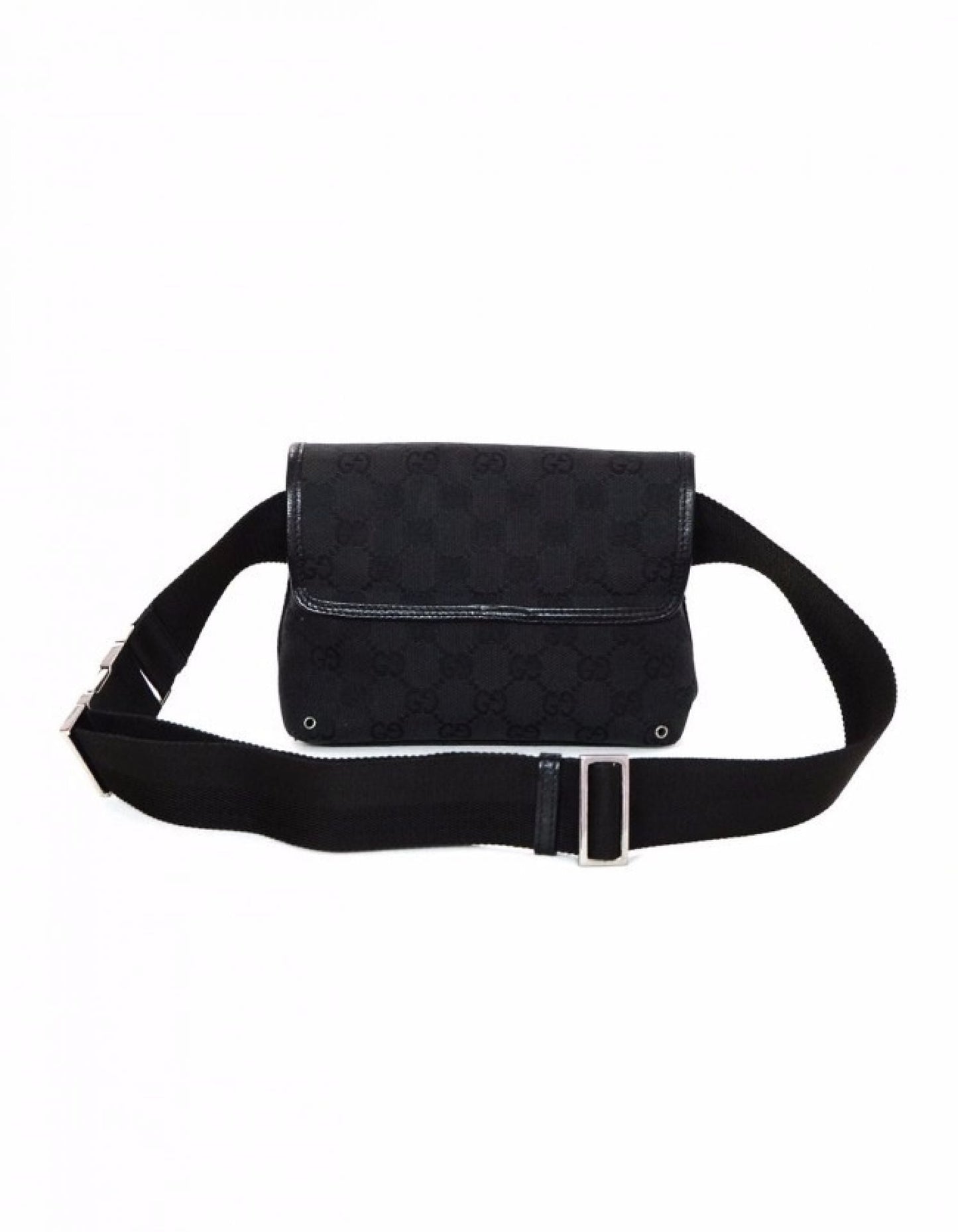 Gucci Black Monogram Pouch Belt Bag