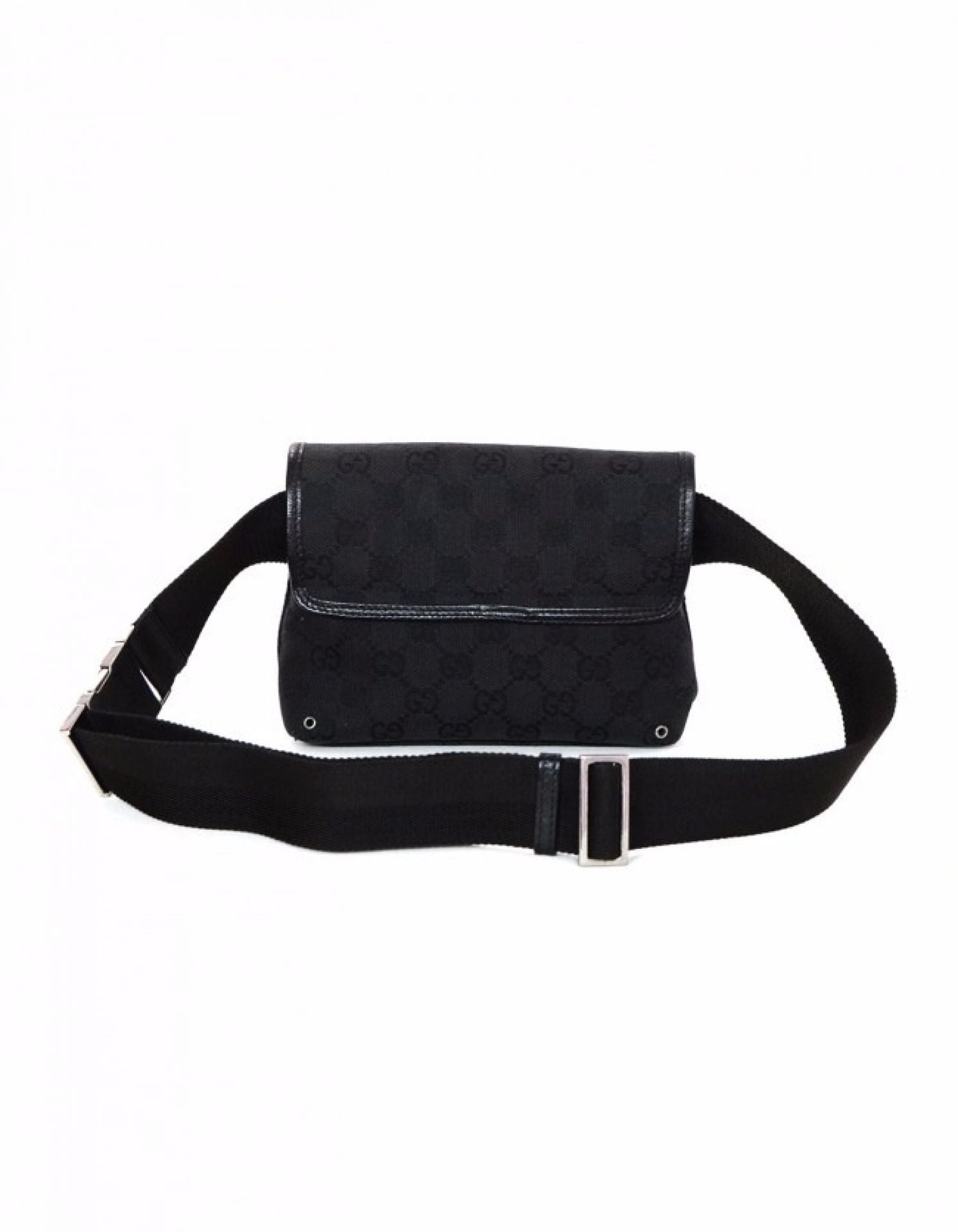 Gucci Black Monogram Pouch Belt Bag