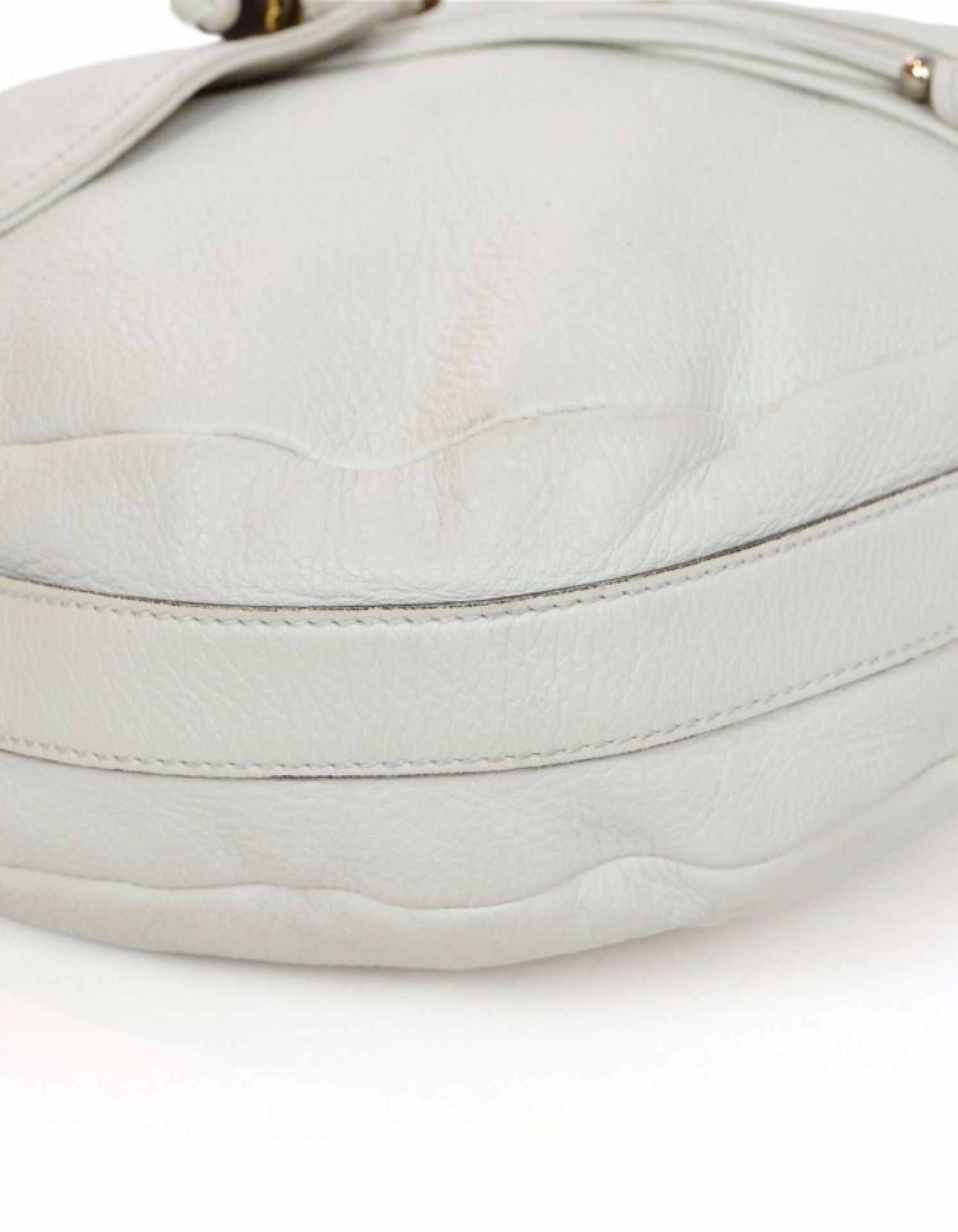 Gucci White Calfskin Large Jungle Shoulder Bag