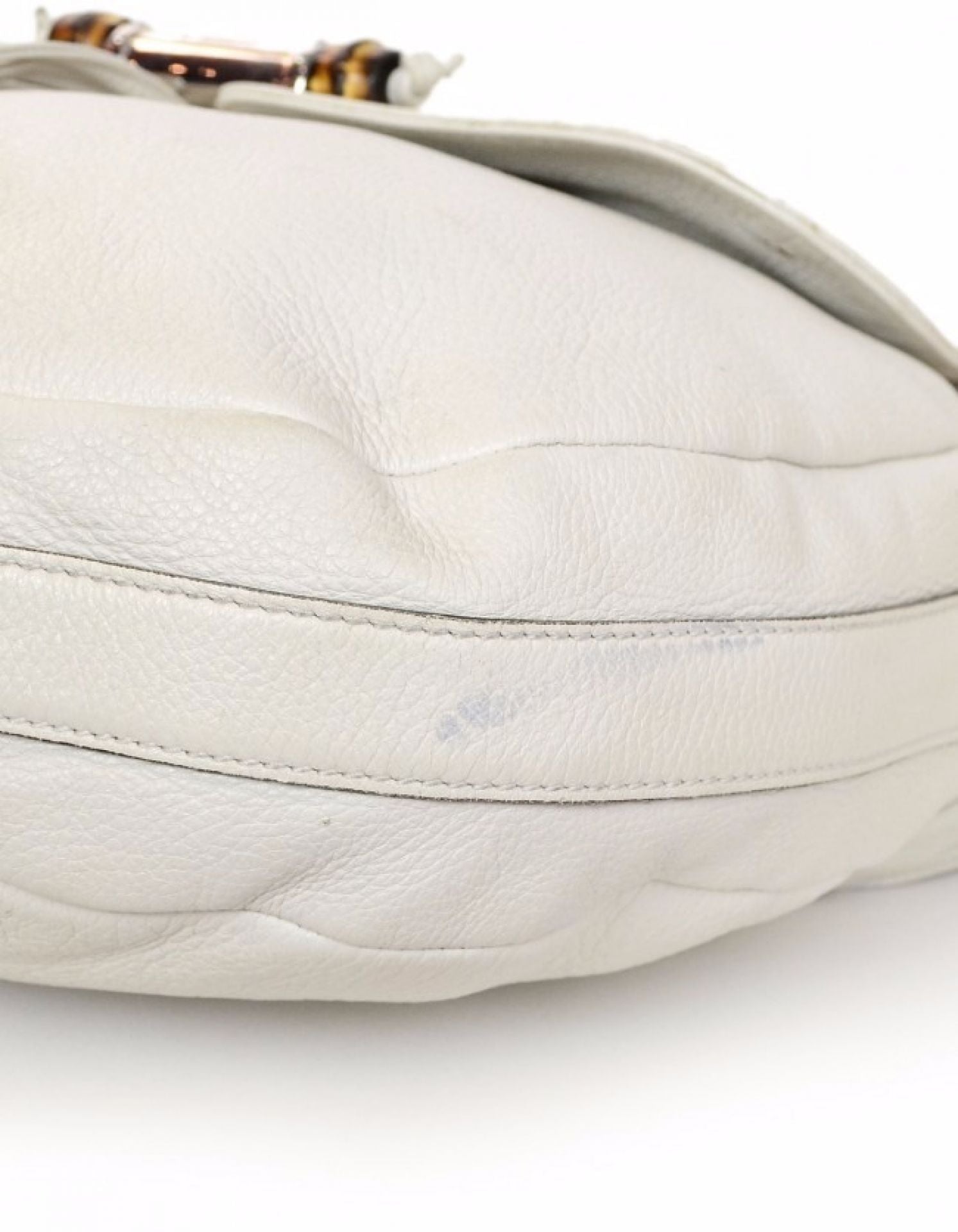 Gucci White Calfskin Large Jungle Shoulder Bag