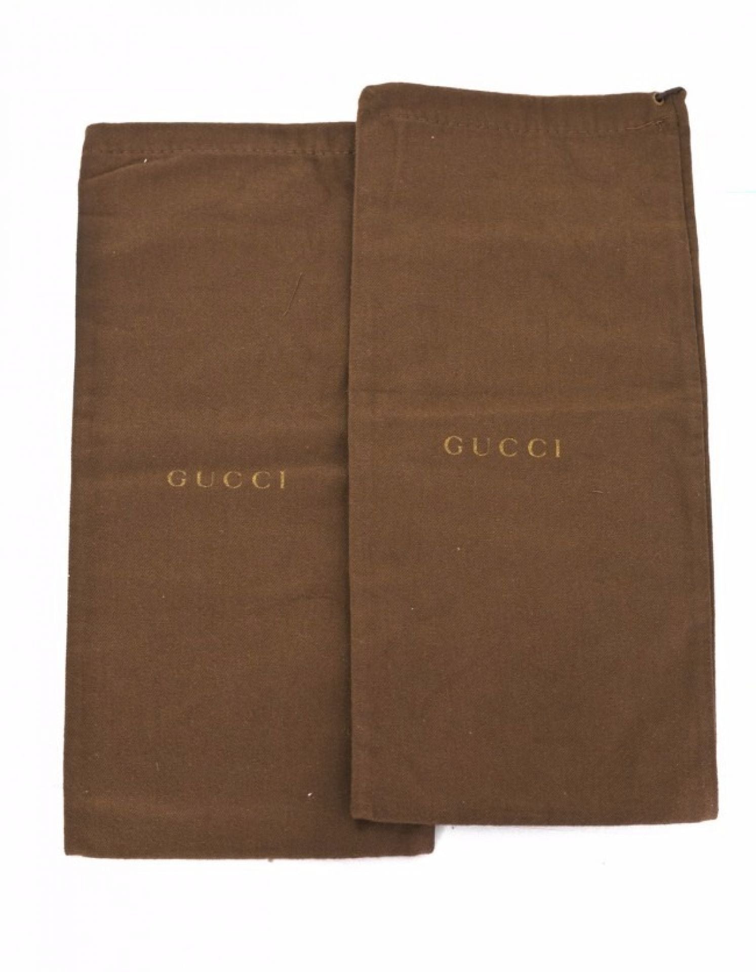 Gucci Brown Canvas Set of Two Travel Shoe Dust Bags