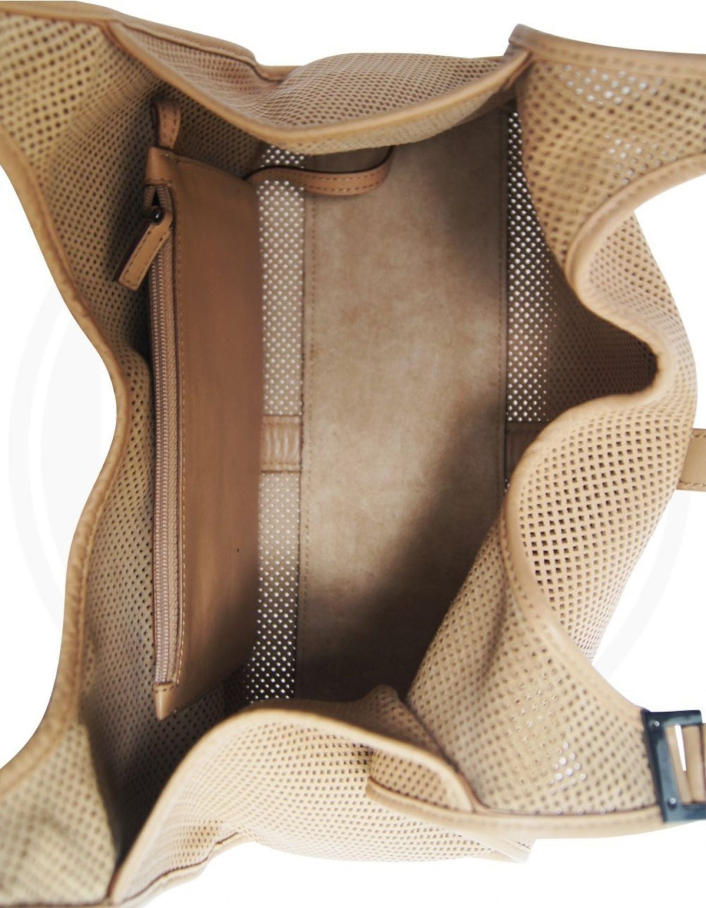 GUCCI Beige Jackie O Double Handle Perforated Hobo