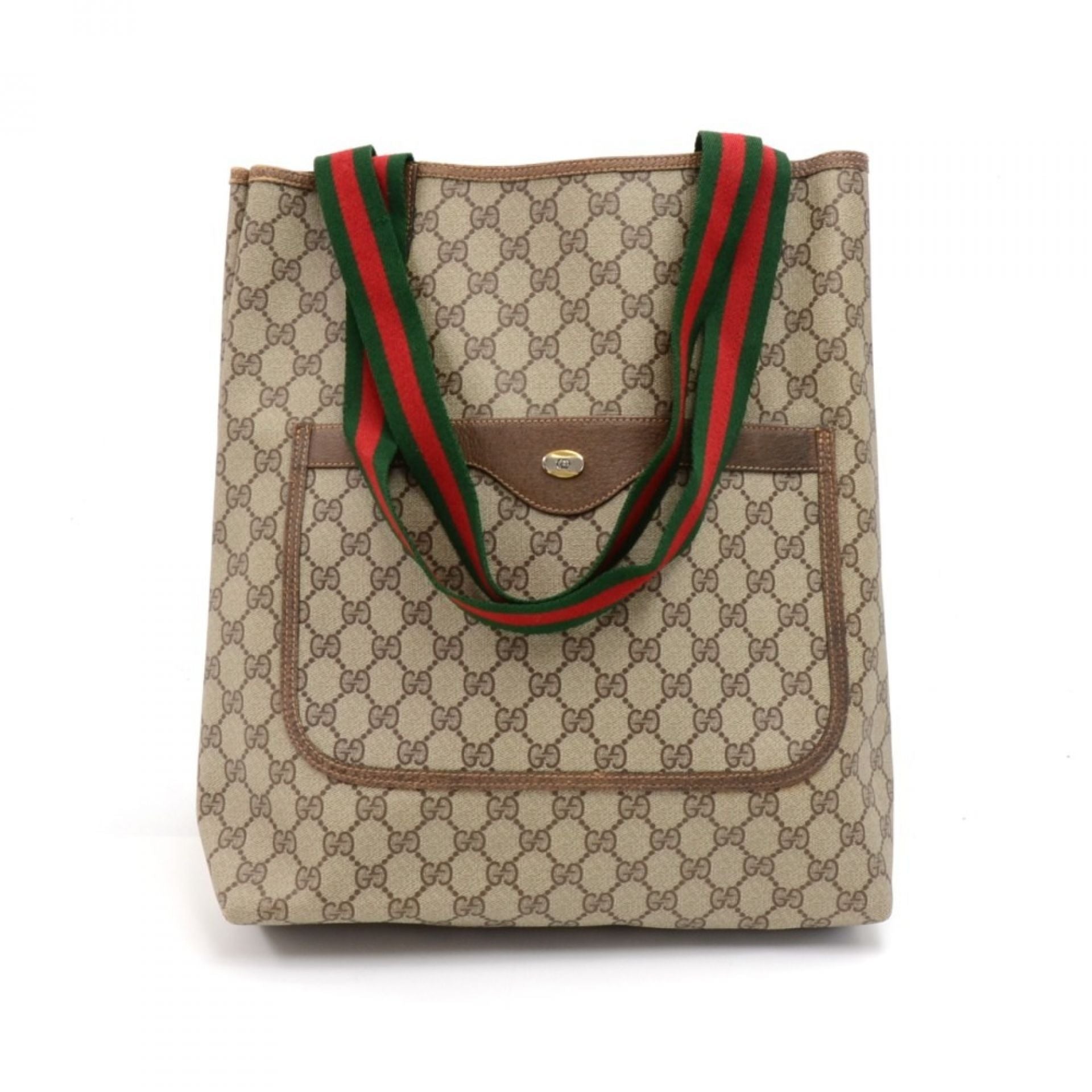 Gucci Accessory Collection Beige GG Supreme Coated Canvas Tote Bag