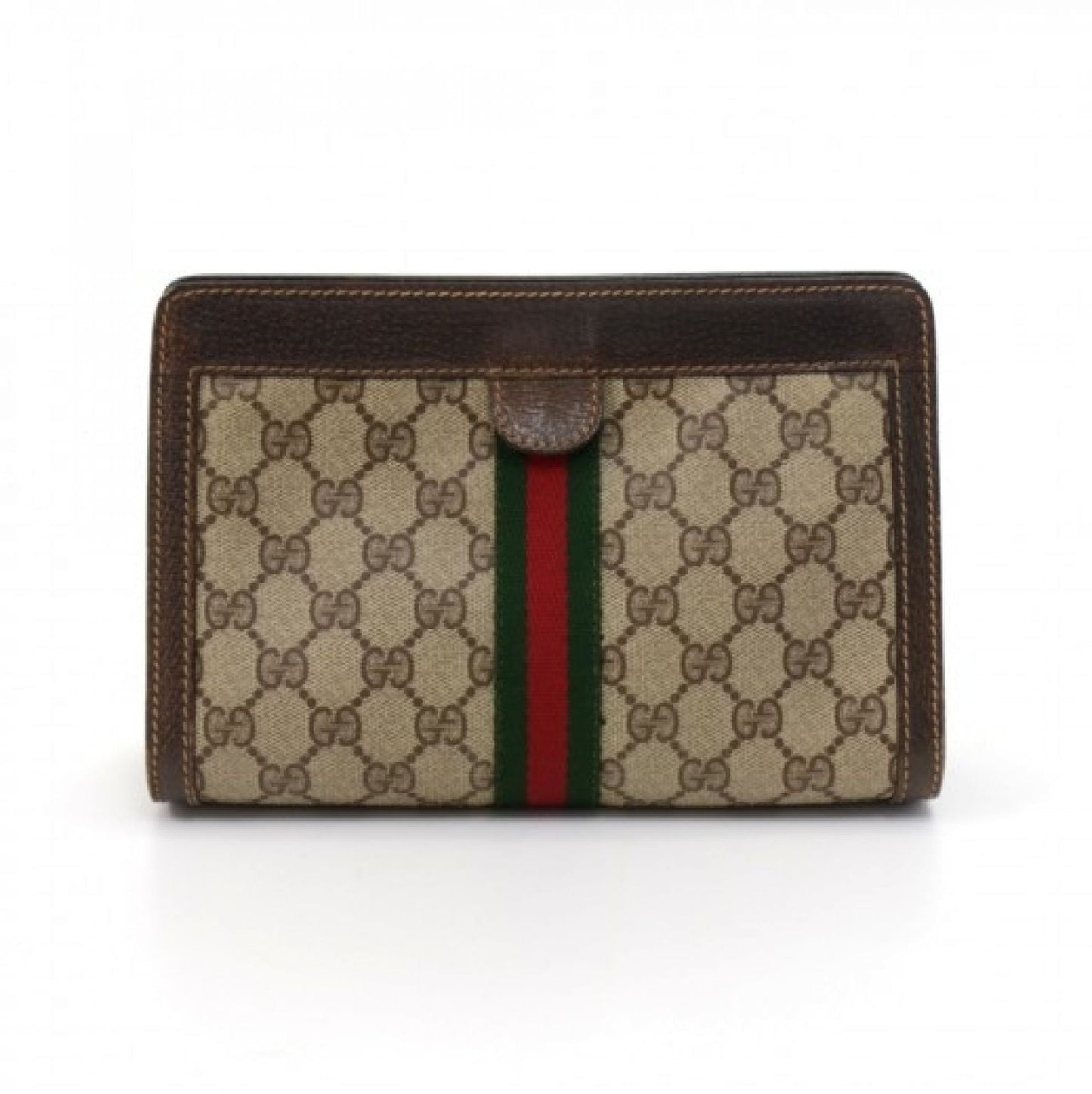 Gucci Accessory Collection GG Supreme Coated Canvas Clutch Bag