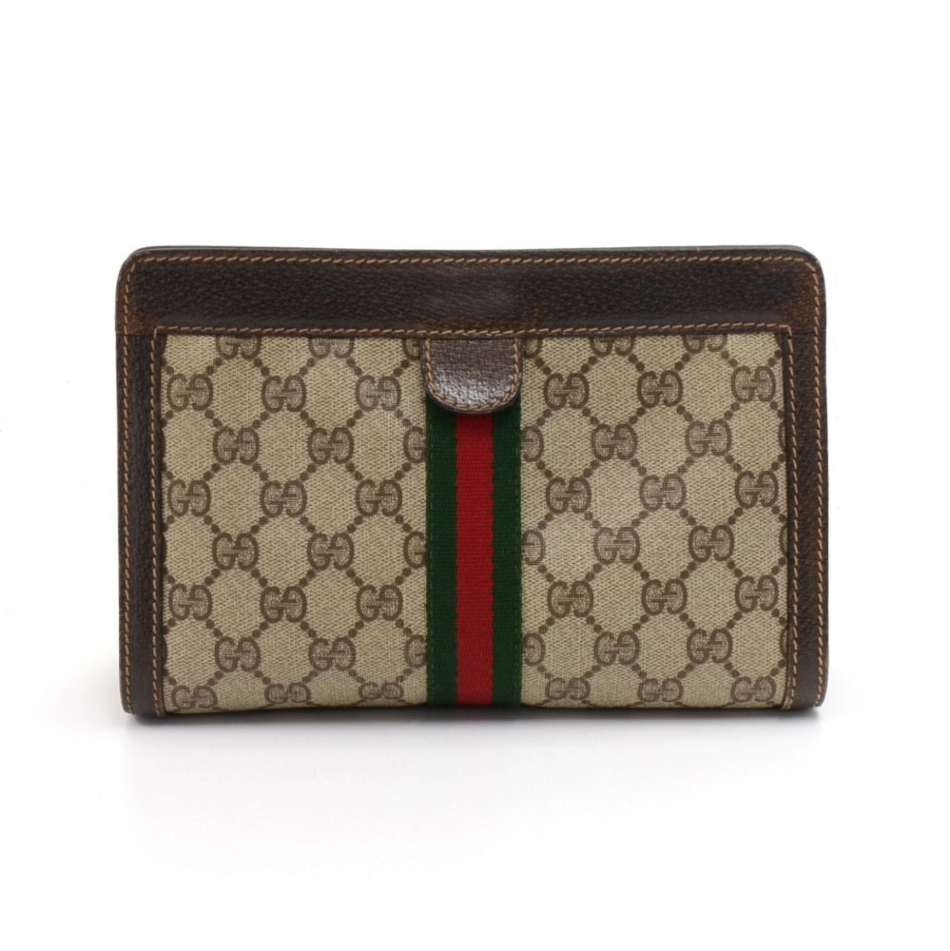 Gucci Accessory Collection GG Supreme Coated Canvas Clutch Bag