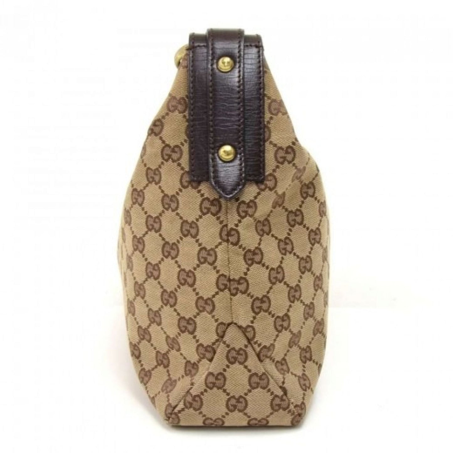 Gucci GG Monogram Canvas Horsebit Strap Hobo Bag