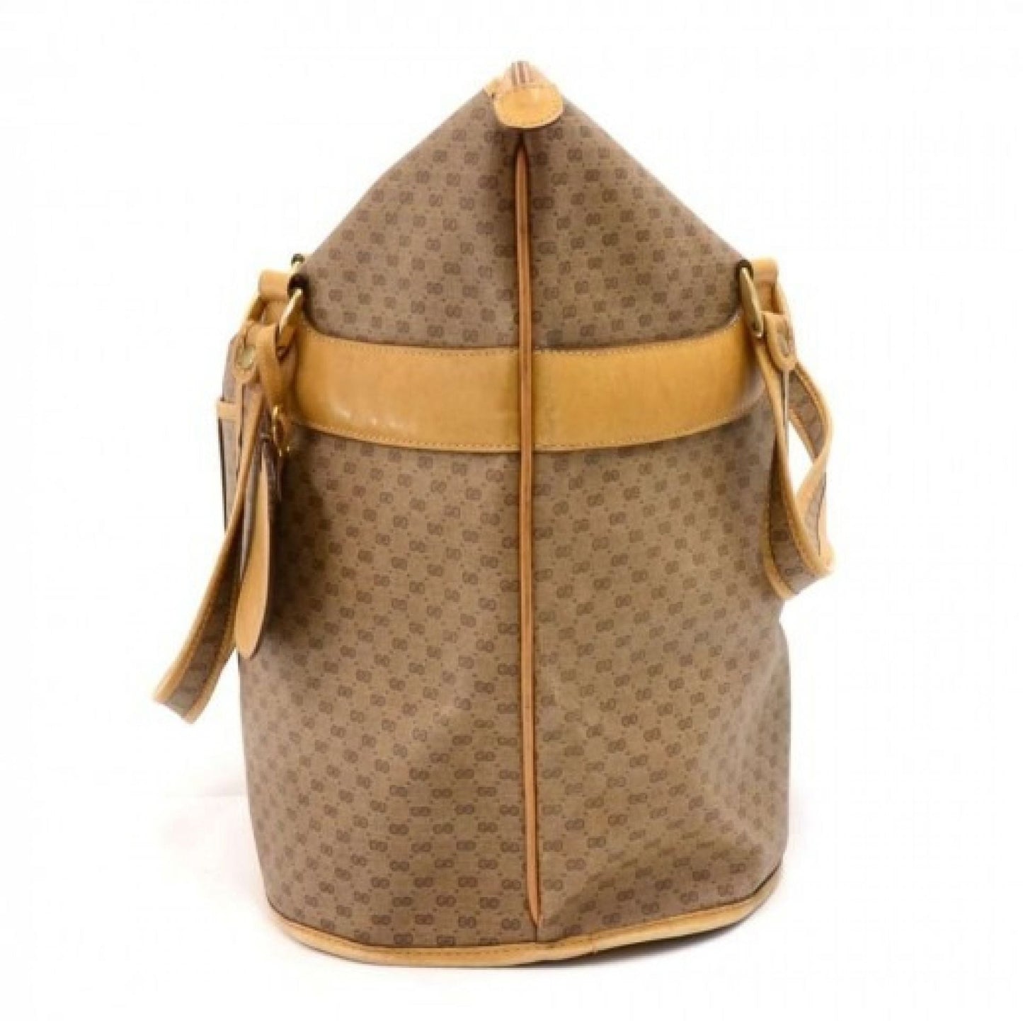Gucci Micro GG Supreme Coated Canvas x Leather Large Travel Tote Bag