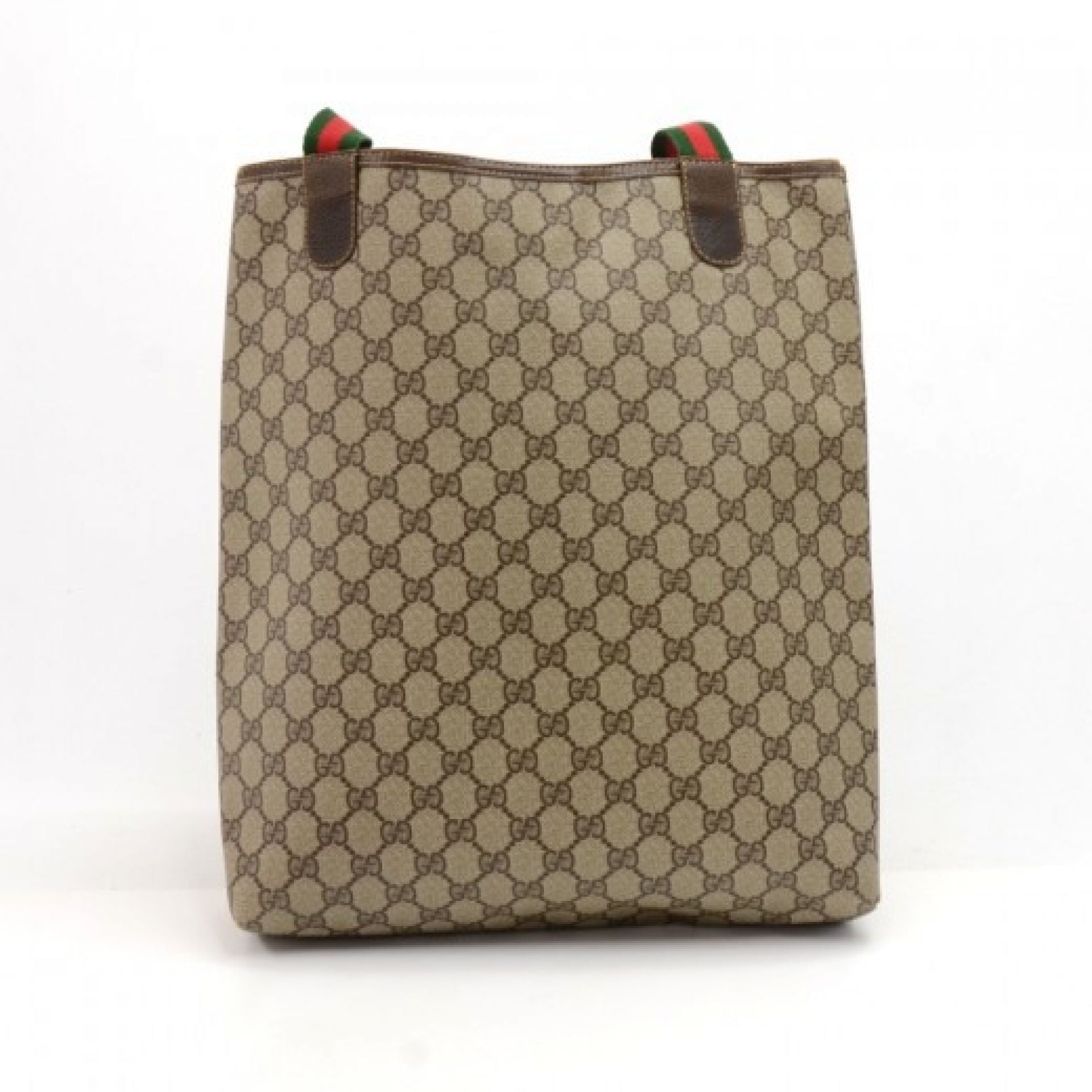 Gucci Accessory Collection Beige Monogram Canvas Shoulder Tote Bag