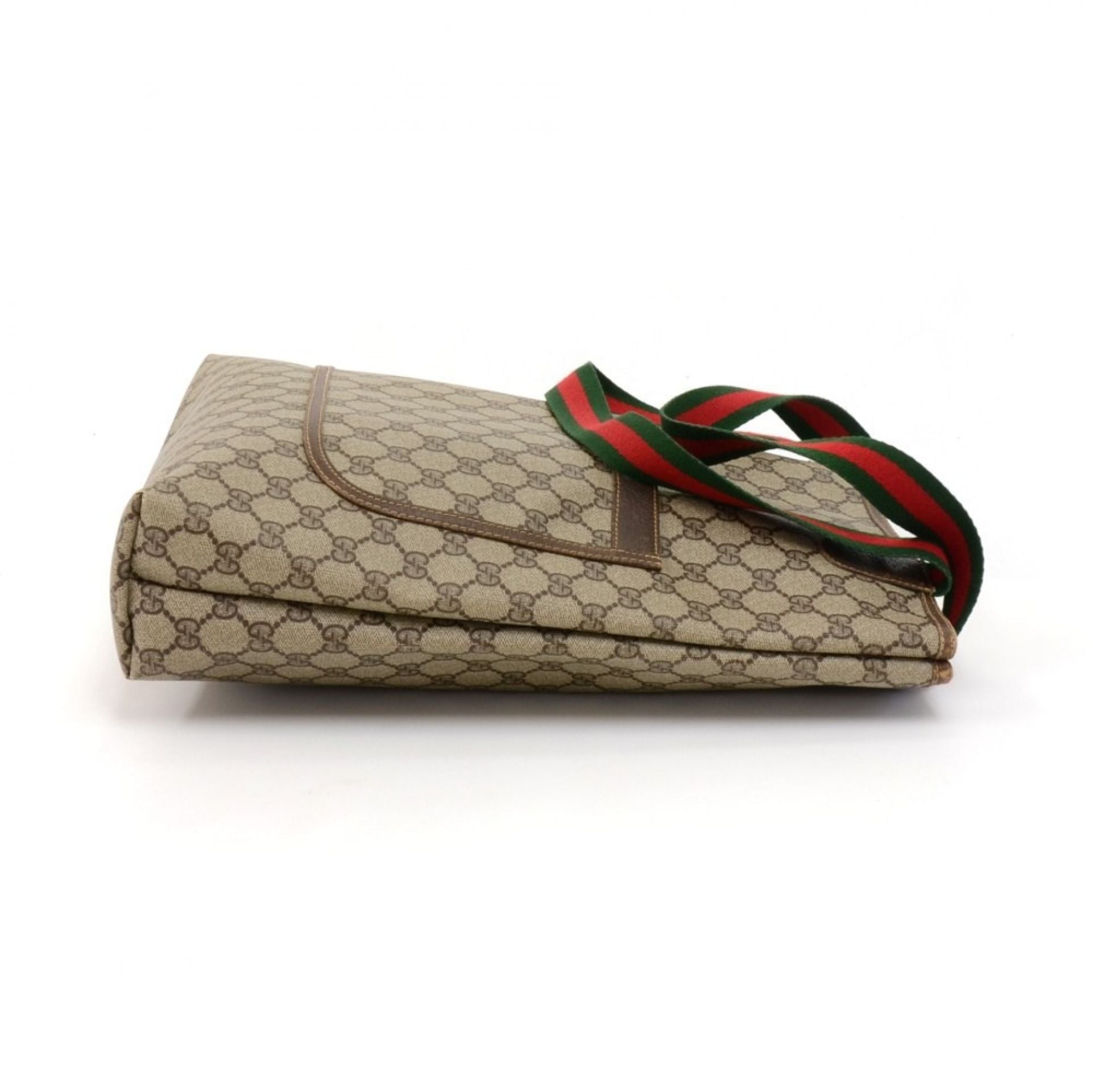 Gucci Accessory Collection Beige Monogram Canvas Shoulder Tote Bag