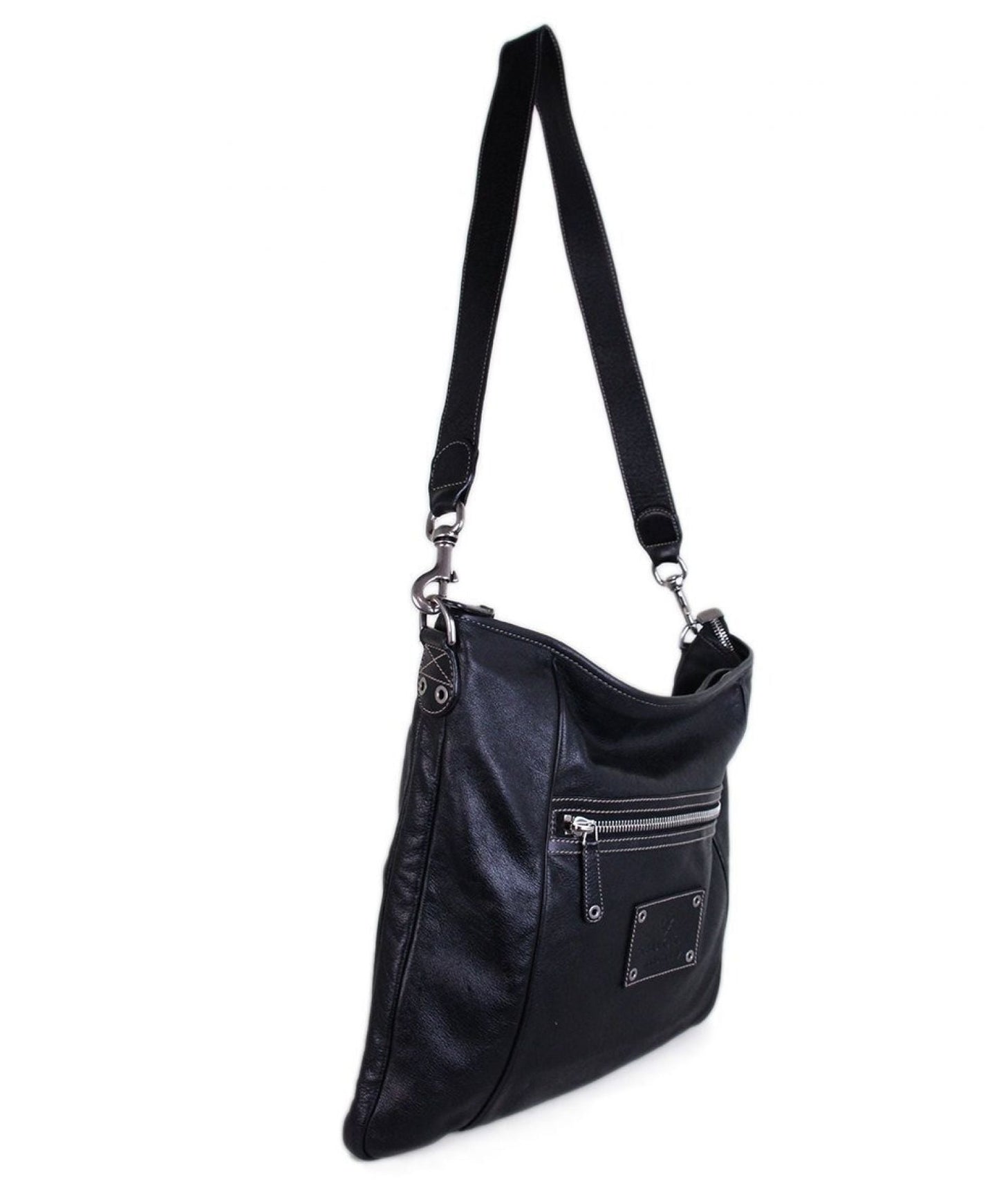 GUCCI BLACK LEATHER SHOULDER HANDBAG