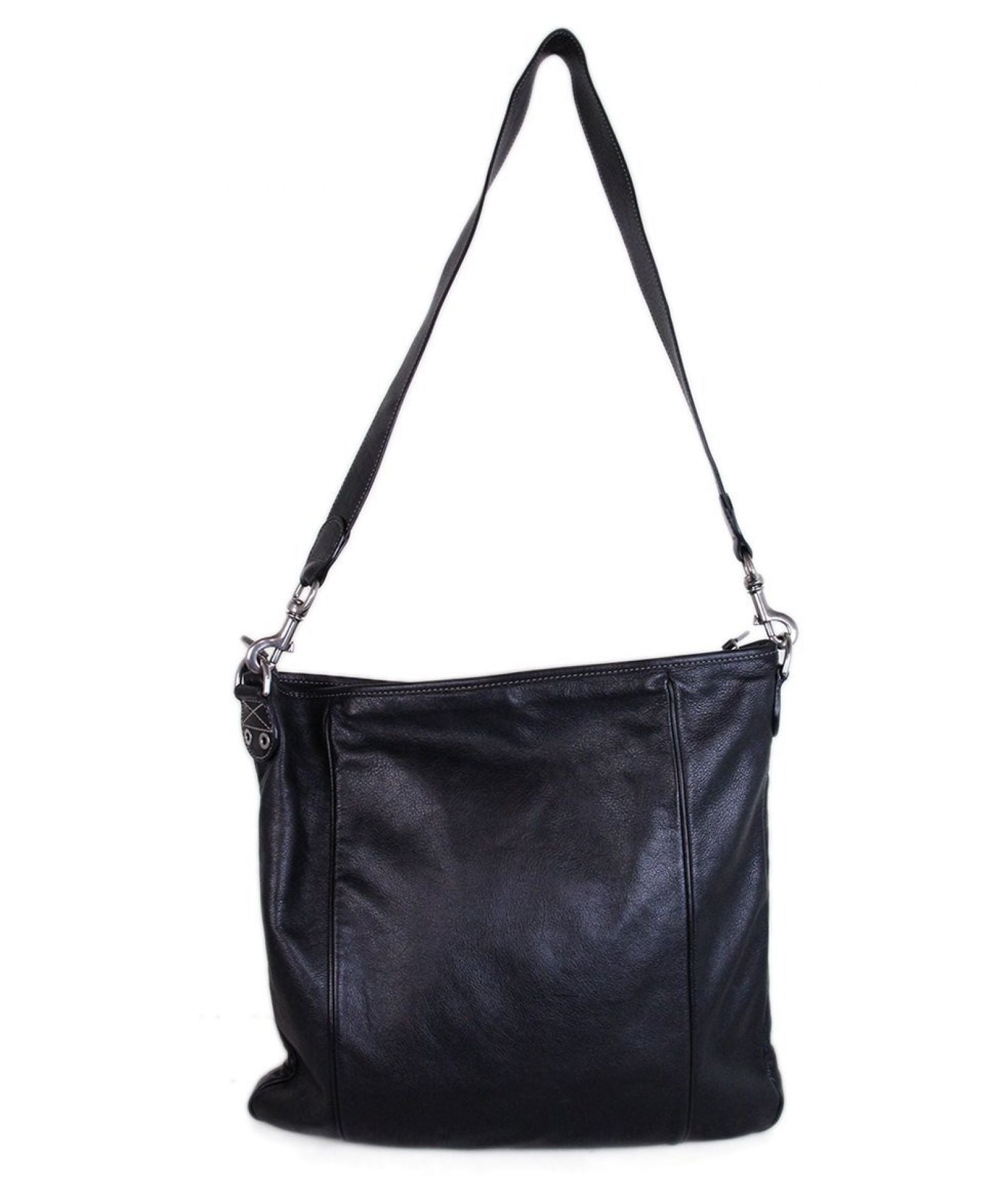 GUCCI BLACK LEATHER SHOULDER HANDBAG