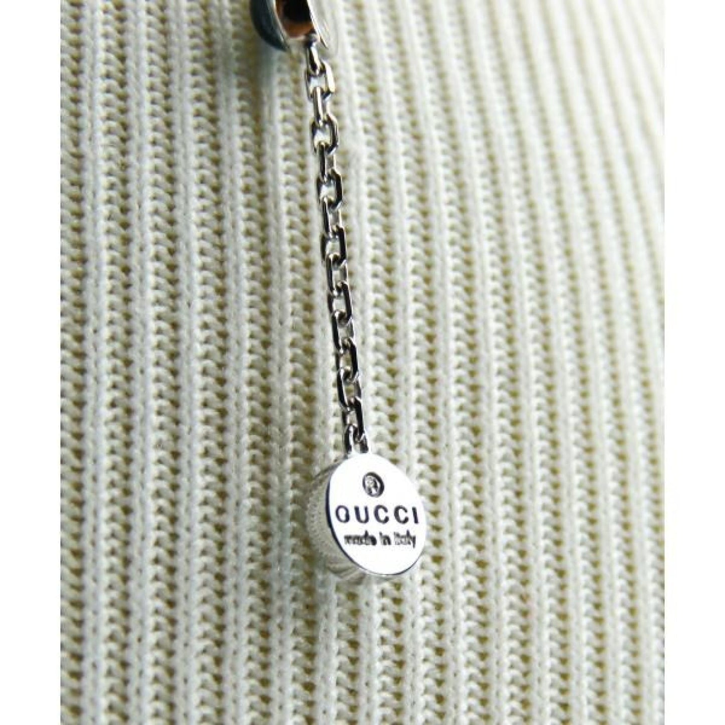 Gucci 18K White Gold Blue Topaz Lariat Necklace