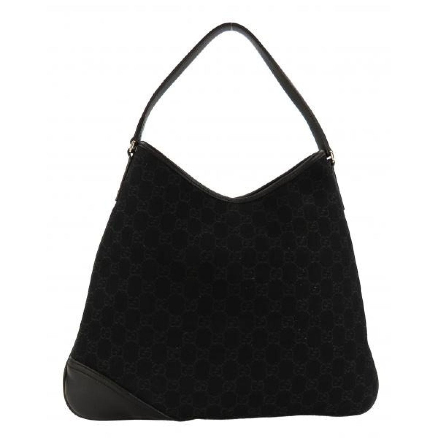 Gucci Black and Brown GG Canvas New Britt Medium Hobo Bag