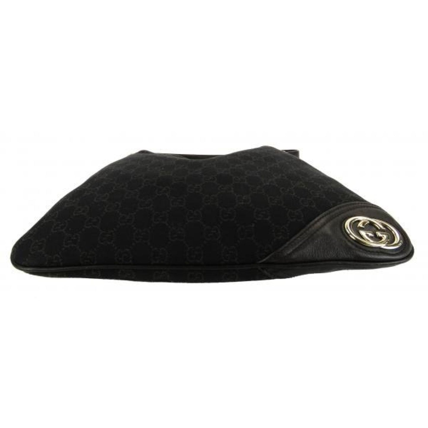 Gucci Black and Brown GG Canvas New Britt Medium Hobo Bag