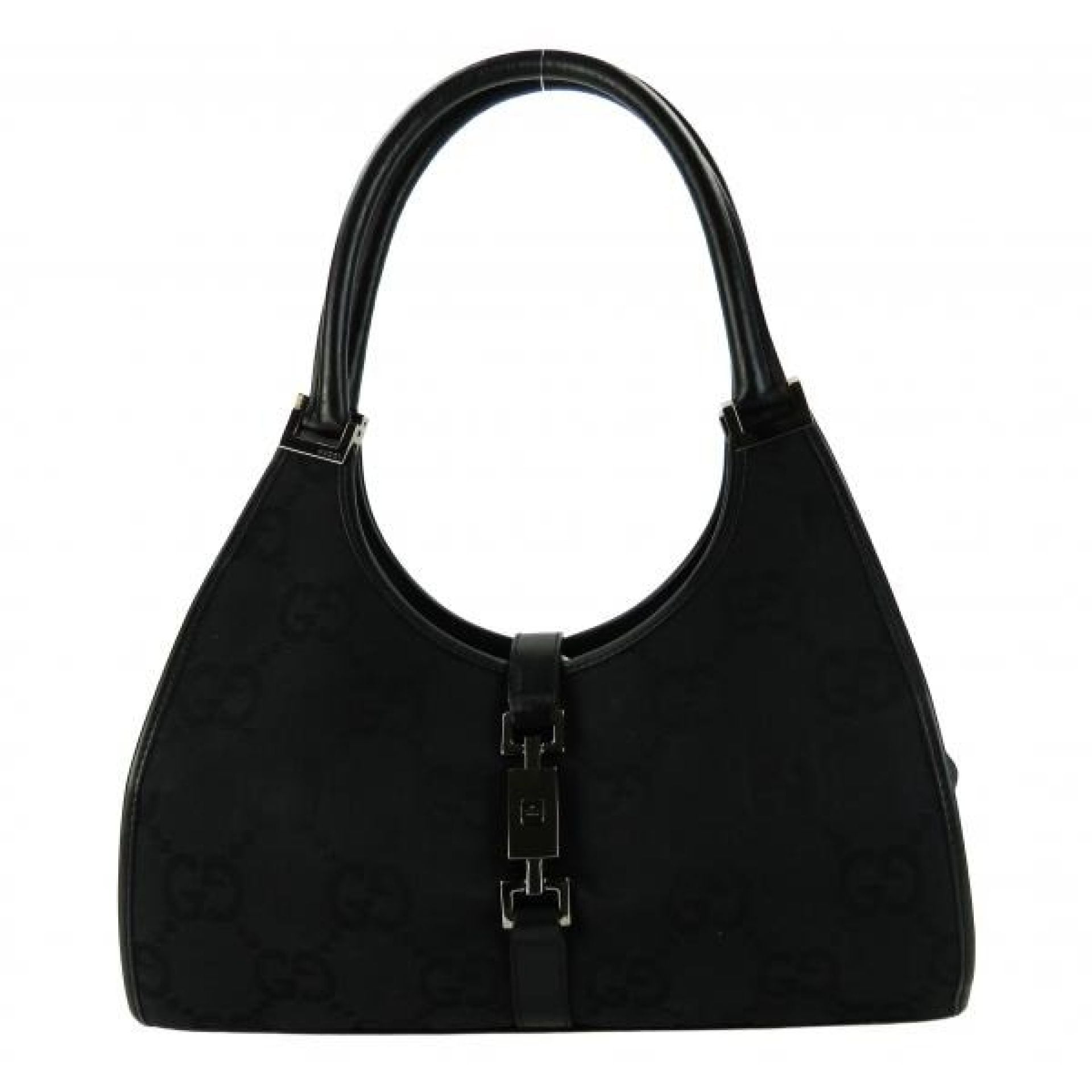 Gucci Black GG Canvas Jackie Shoulder Bag