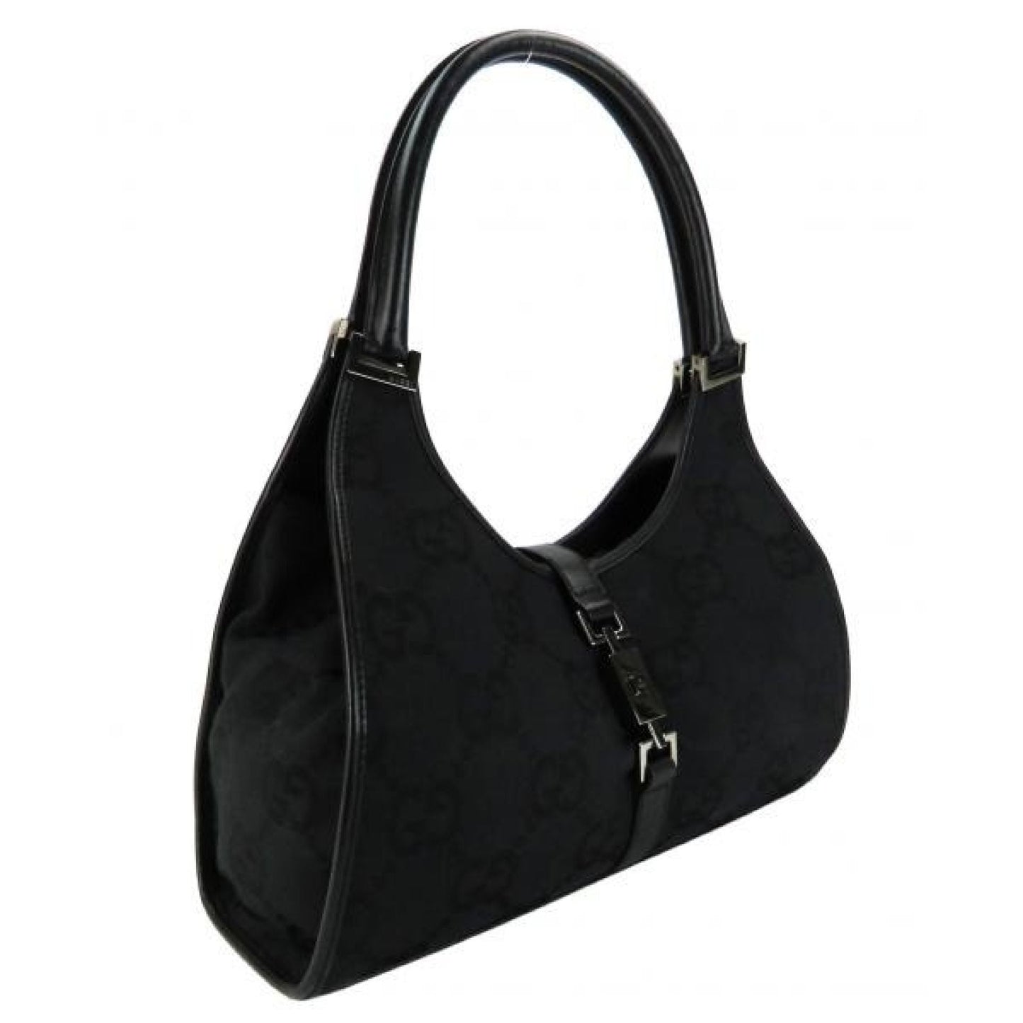 Gucci Black GG Canvas Jackie Shoulder Bag