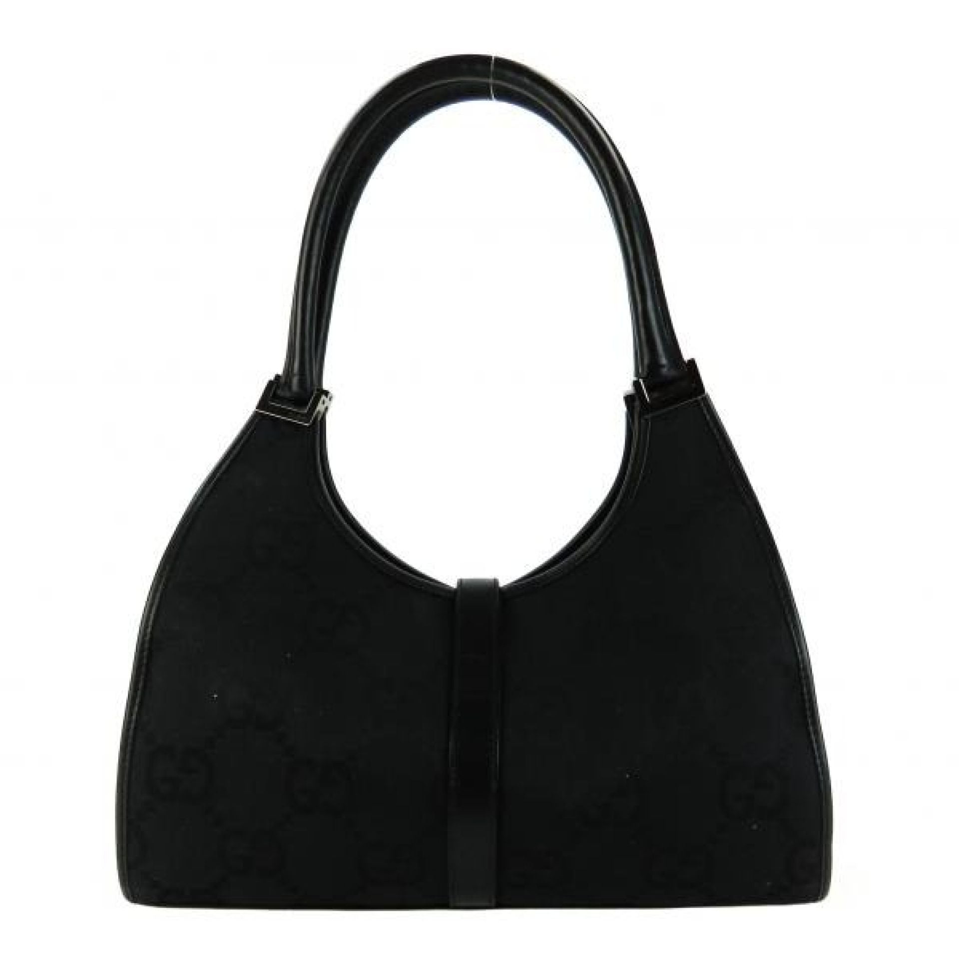 Gucci Black GG Canvas Jackie Shoulder Bag