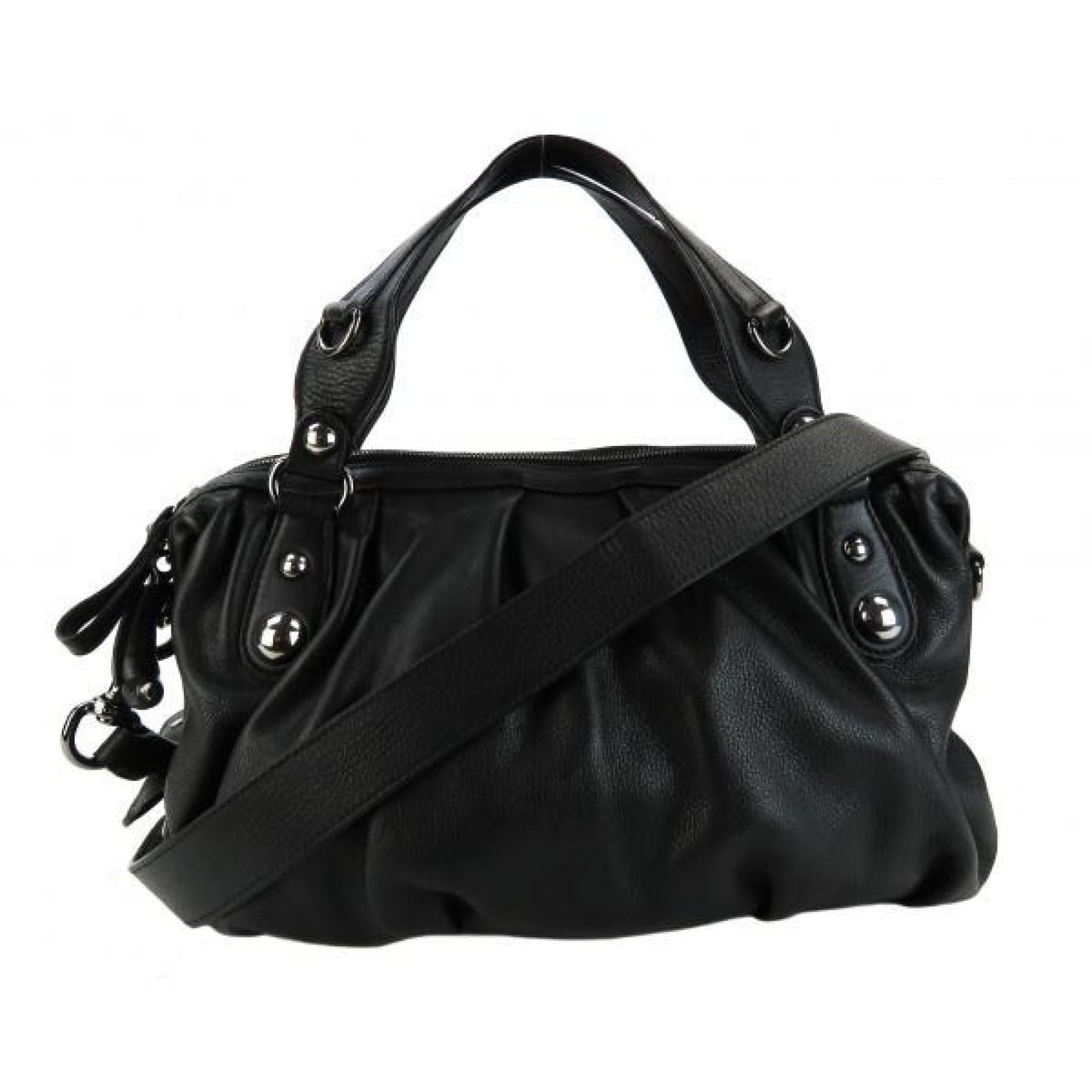 Gucci Black Leather Medium Icon Bit Satchel Bag