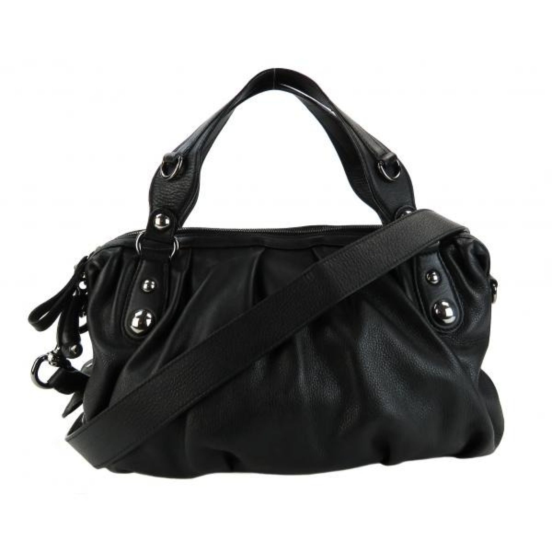 Gucci Black Leather Medium Icon Bit Satchel Bag